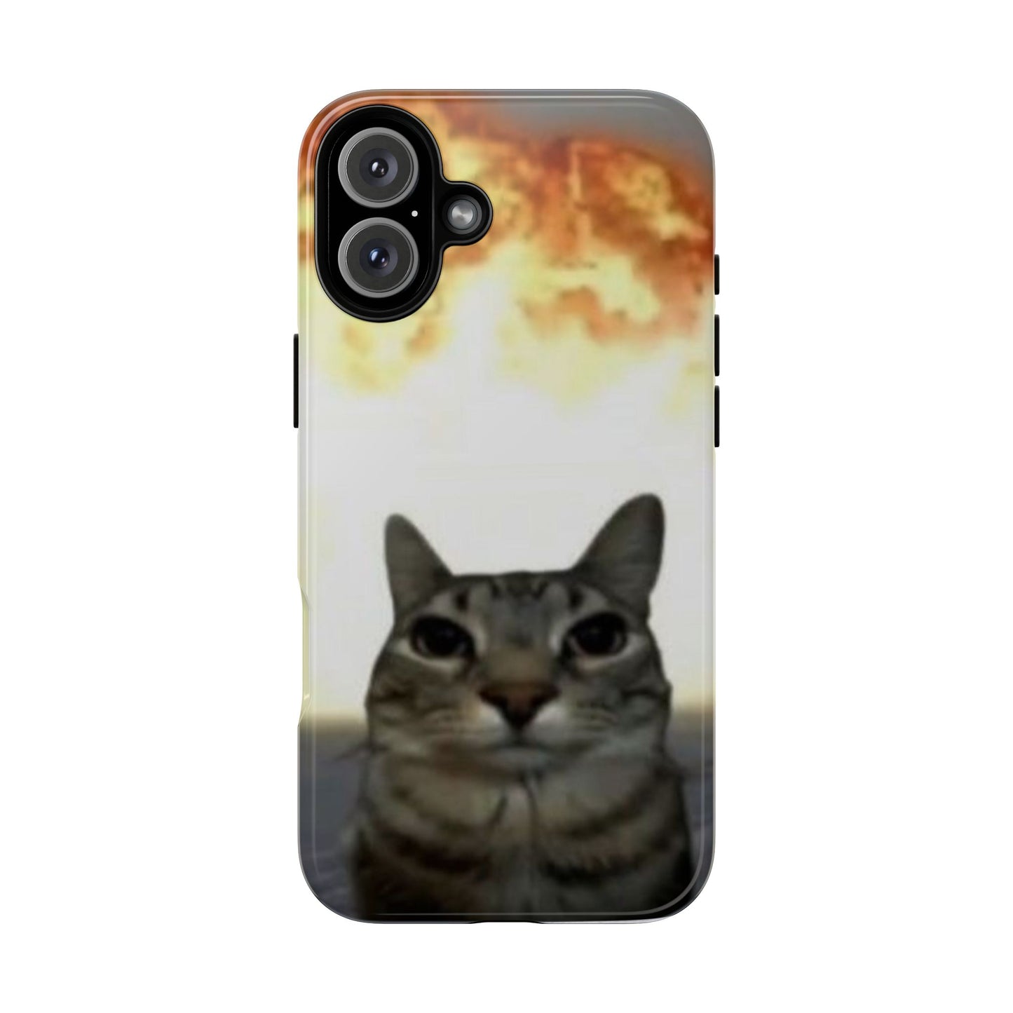 Cat-Themed Phone Case with Explosive Background, Tough Cases for Pet Lovers, Unique Gift for Cat Owners, Funny Animal Accessories, [...]