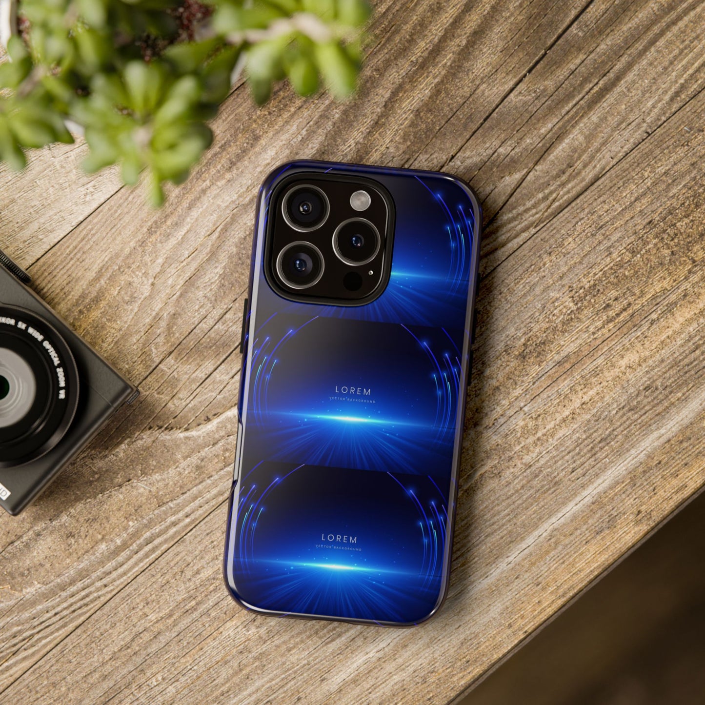 Tough Cases: Blue Lightwave Phone Case, Stylish Mobile Cover, Durable Protective Case, Gift for Tech Lovers, Trendy Gadget Accessory