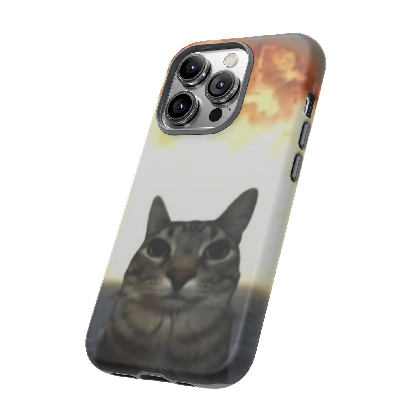 Cat-Themed Phone Case with Explosive Background, Tough Cases for Pet Lovers, Unique Gift for Cat Owners, Funny Animal Accessories, [...]