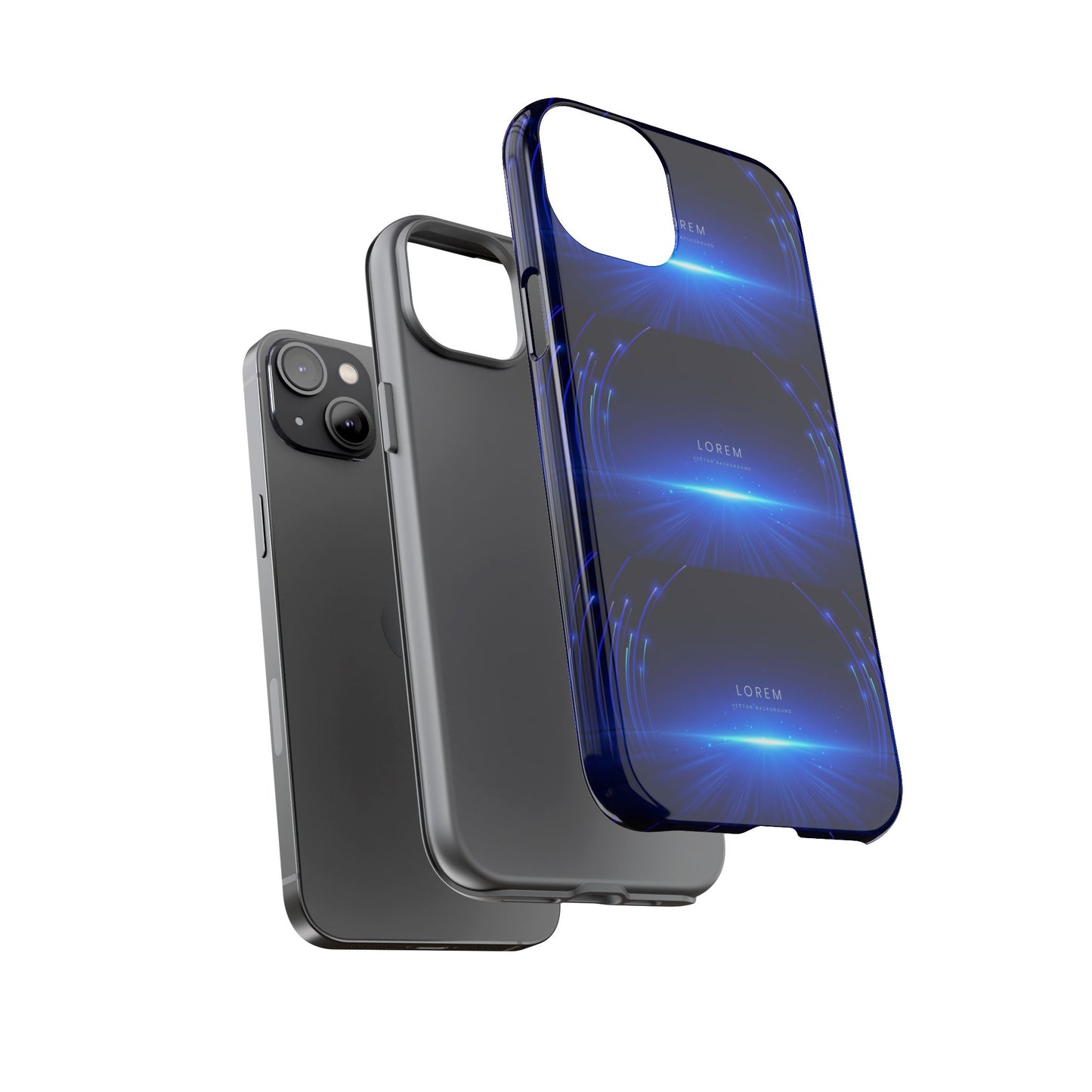 Tough Cases: Blue Lightwave Phone Case, Stylish Mobile Cover, Durable Protective Case, Gift for Tech Lovers, Trendy Gadget Accessory