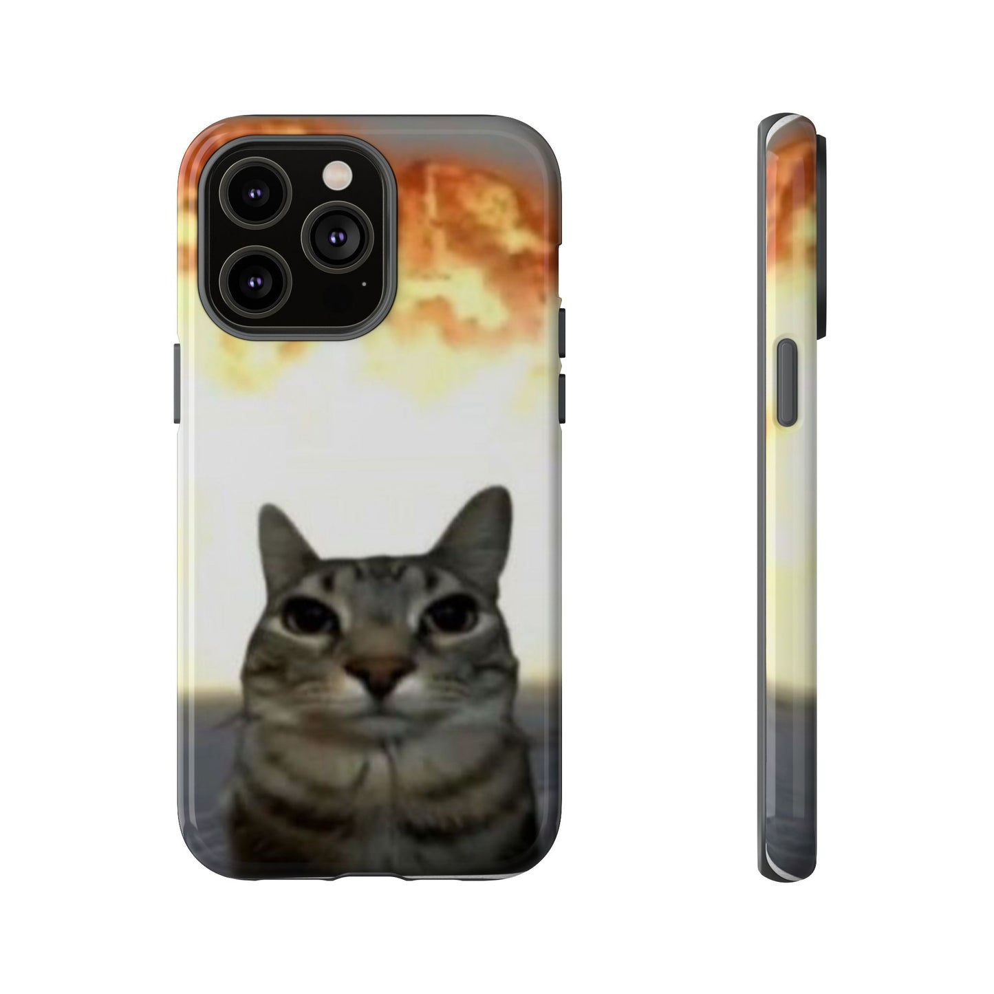 Cat-Themed Phone Case with Explosive Background, Tough Cases for Pet Lovers, Unique Gift for Cat Owners, Funny Animal Accessories, [...]
