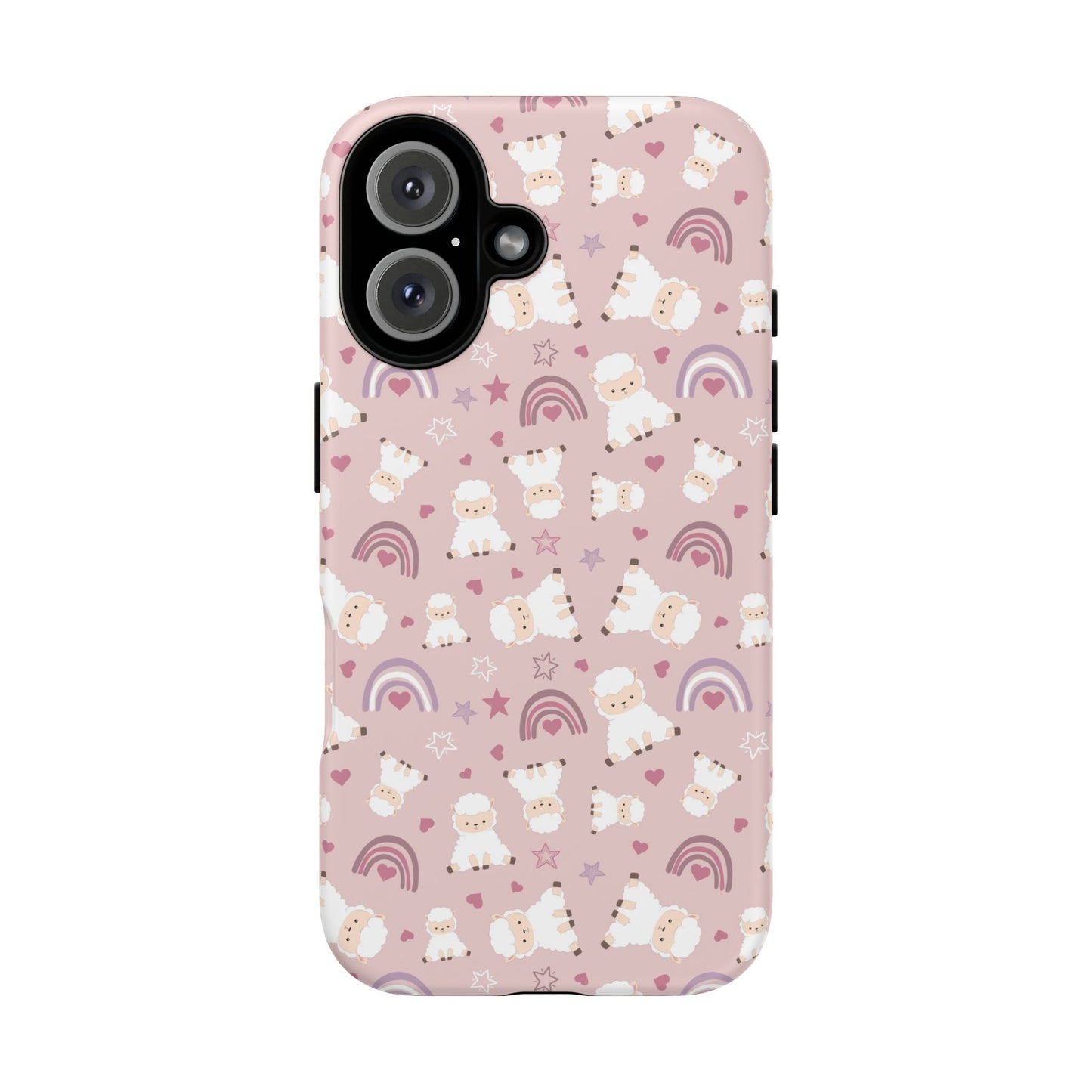 Cute Pastel Phone Case with Teddy Bears and Rainbows, Durable Phone Cover, Trendy Mobile Accessory, Gifts for Her, Birthday Must-Have