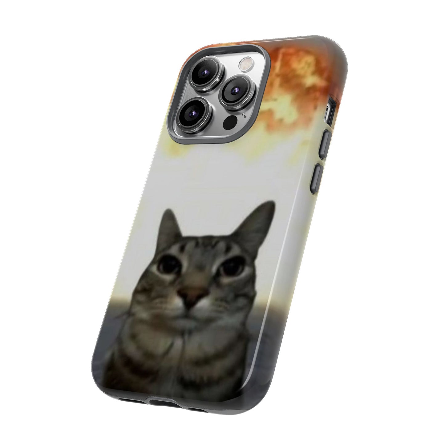 Cat-Themed Phone Case with Explosive Background, Tough Cases for Pet Lovers, Unique Gift for Cat Owners, Funny Animal Accessories, [...]
