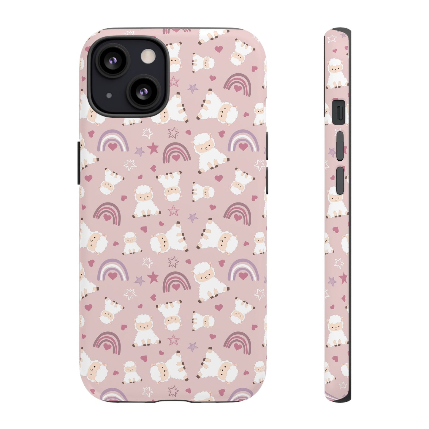 Cute Pastel Phone Case with Teddy Bears and Rainbows, Durable Phone Cover, Trendy Mobile Accessory, Gifts for Her, Birthday Must-Have