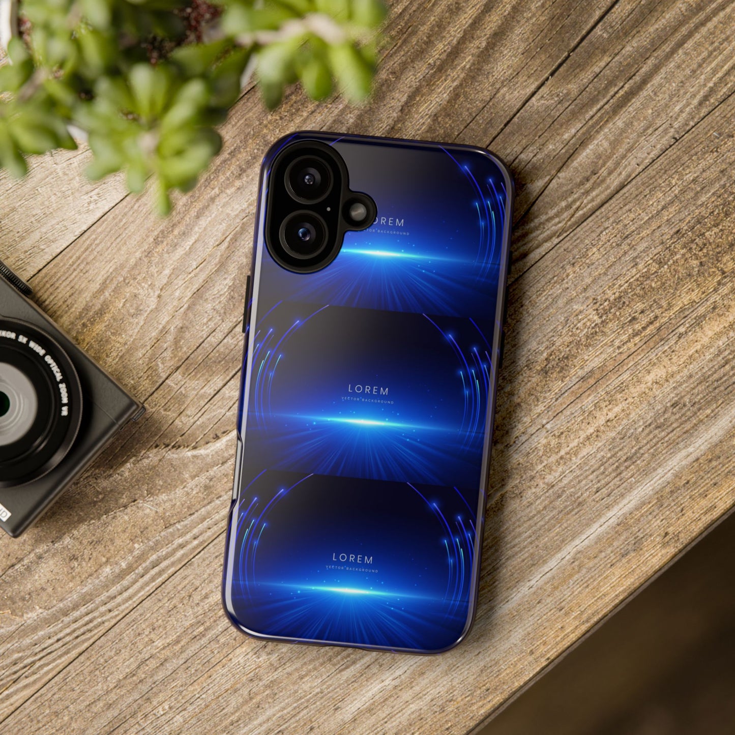 Tough Cases: Blue Lightwave Phone Case, Stylish Mobile Cover, Durable Protective Case, Gift for Tech Lovers, Trendy Gadget Accessory