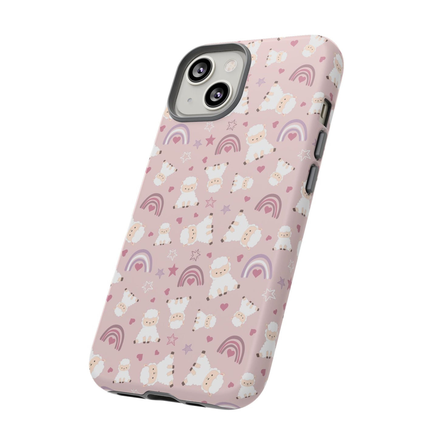 Cute Pastel Phone Case with Teddy Bears and Rainbows, Durable Phone Cover, Trendy Mobile Accessory, Gifts for Her, Birthday Must-Have