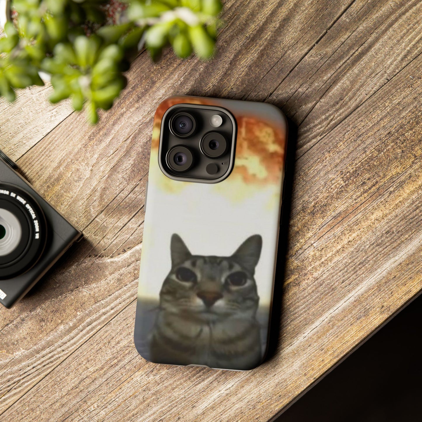 Cat-Themed Phone Case with Explosive Background, Tough Cases for Pet Lovers, Unique Gift for Cat Owners, Funny Animal Accessories, [...]
