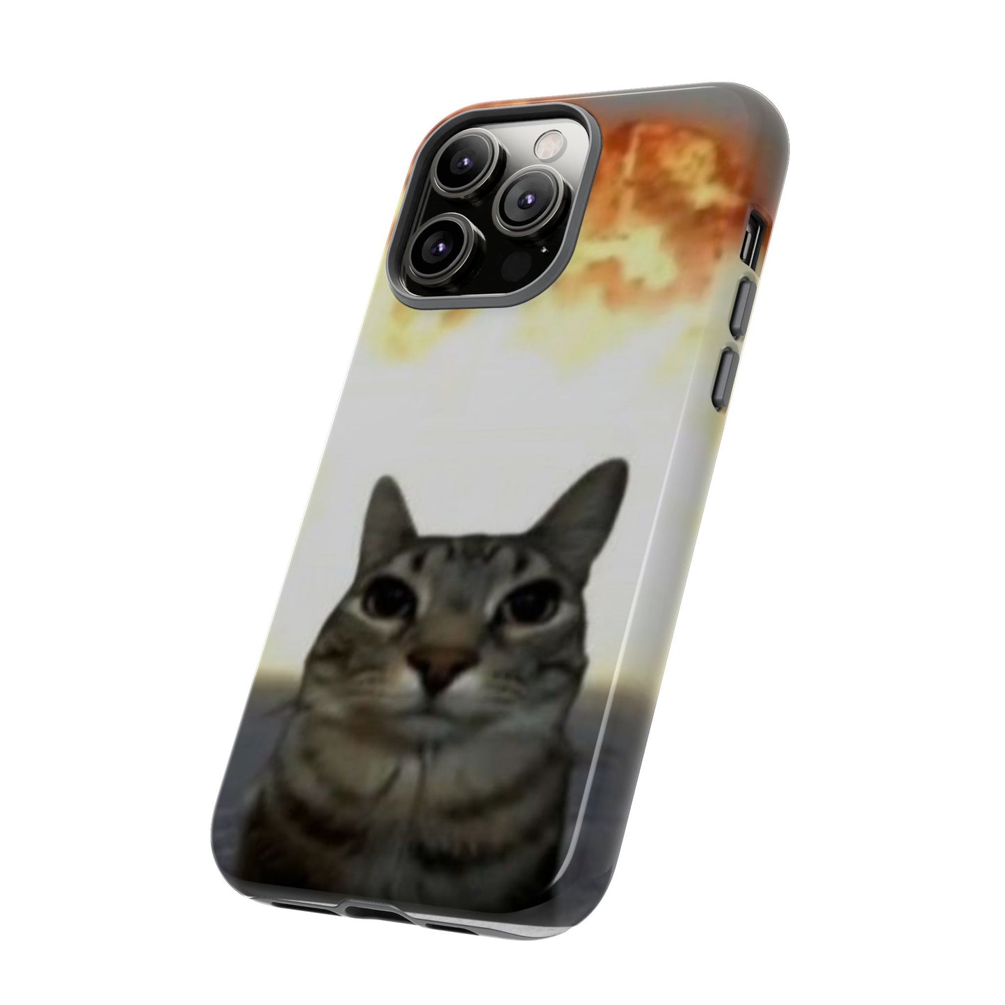 Cat-Themed Phone Case with Explosive Background, Tough Cases for Pet Lovers, Unique Gift for Cat Owners, Funny Animal Accessories, [...]