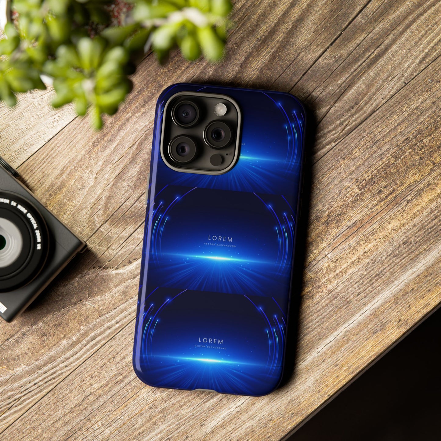 Tough Cases: Blue Lightwave Phone Case, Stylish Mobile Cover, Durable Protective Case, Gift for Tech Lovers, Trendy Gadget Accessory