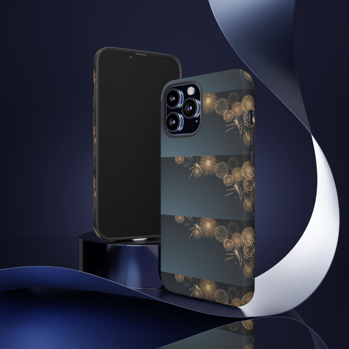 Elegant Fireworks Phone Case, Tough Phone Cover, Holiday Gift, Customizable Case, Premium Protection, Unique Design