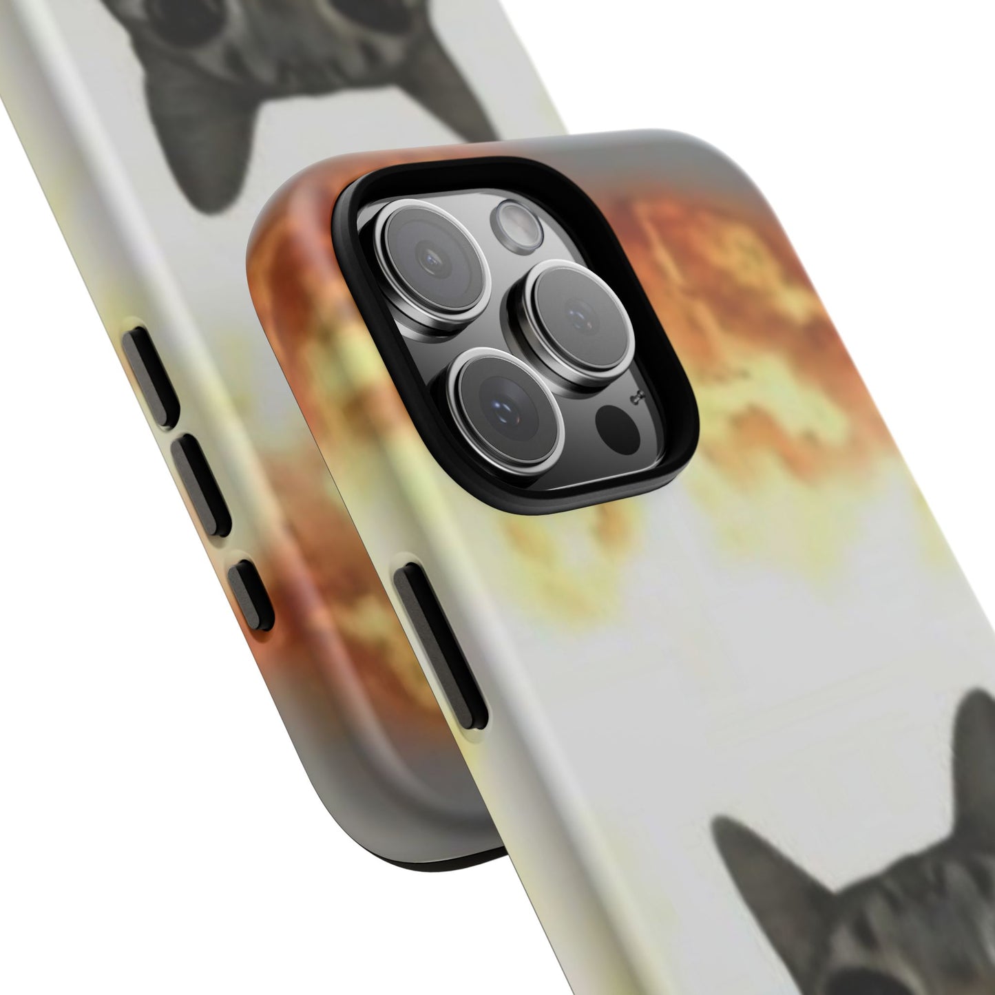 Cat-Themed Phone Case with Explosive Background, Tough Cases for Pet Lovers, Unique Gift for Cat Owners, Funny Animal Accessories, [...]