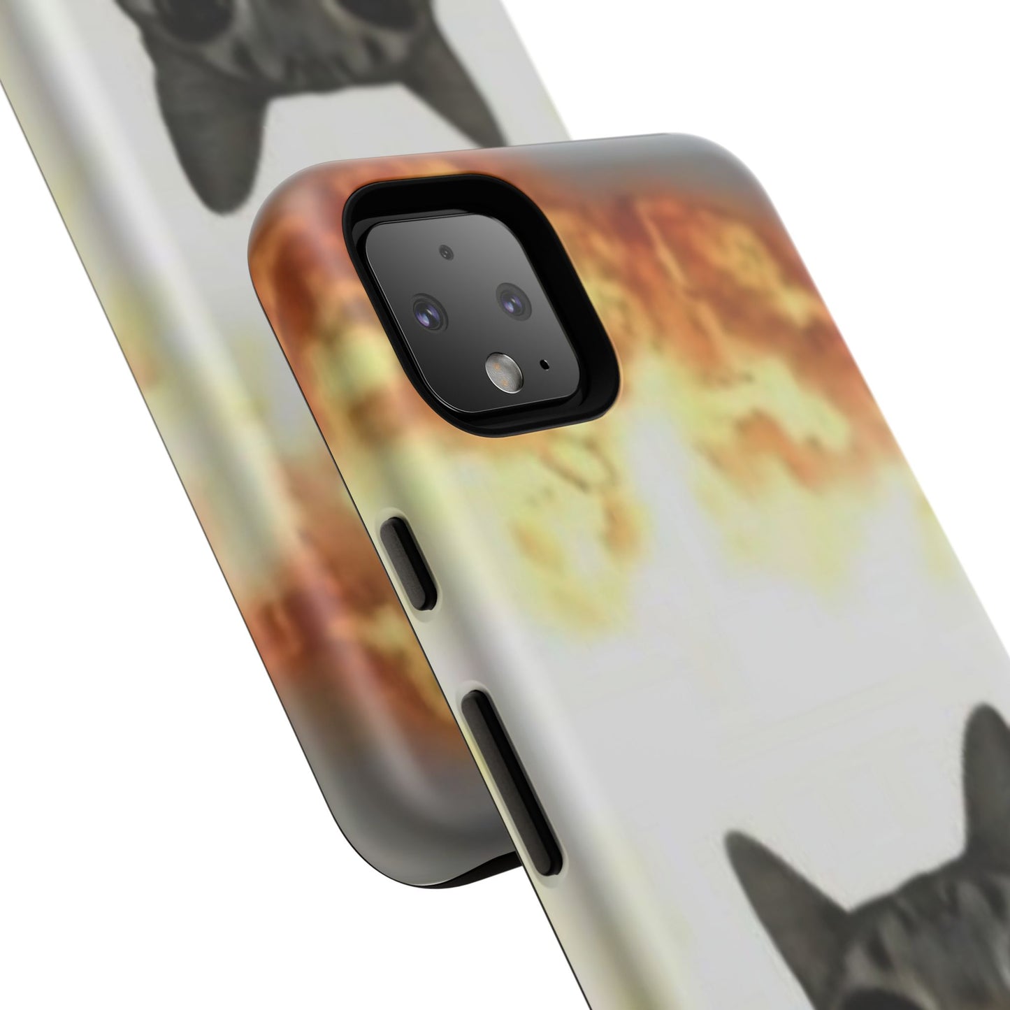 Cat-Themed Phone Case with Explosive Background, Tough Cases for Pet Lovers, Unique Gift for Cat Owners, Funny Animal Accessories, [...]