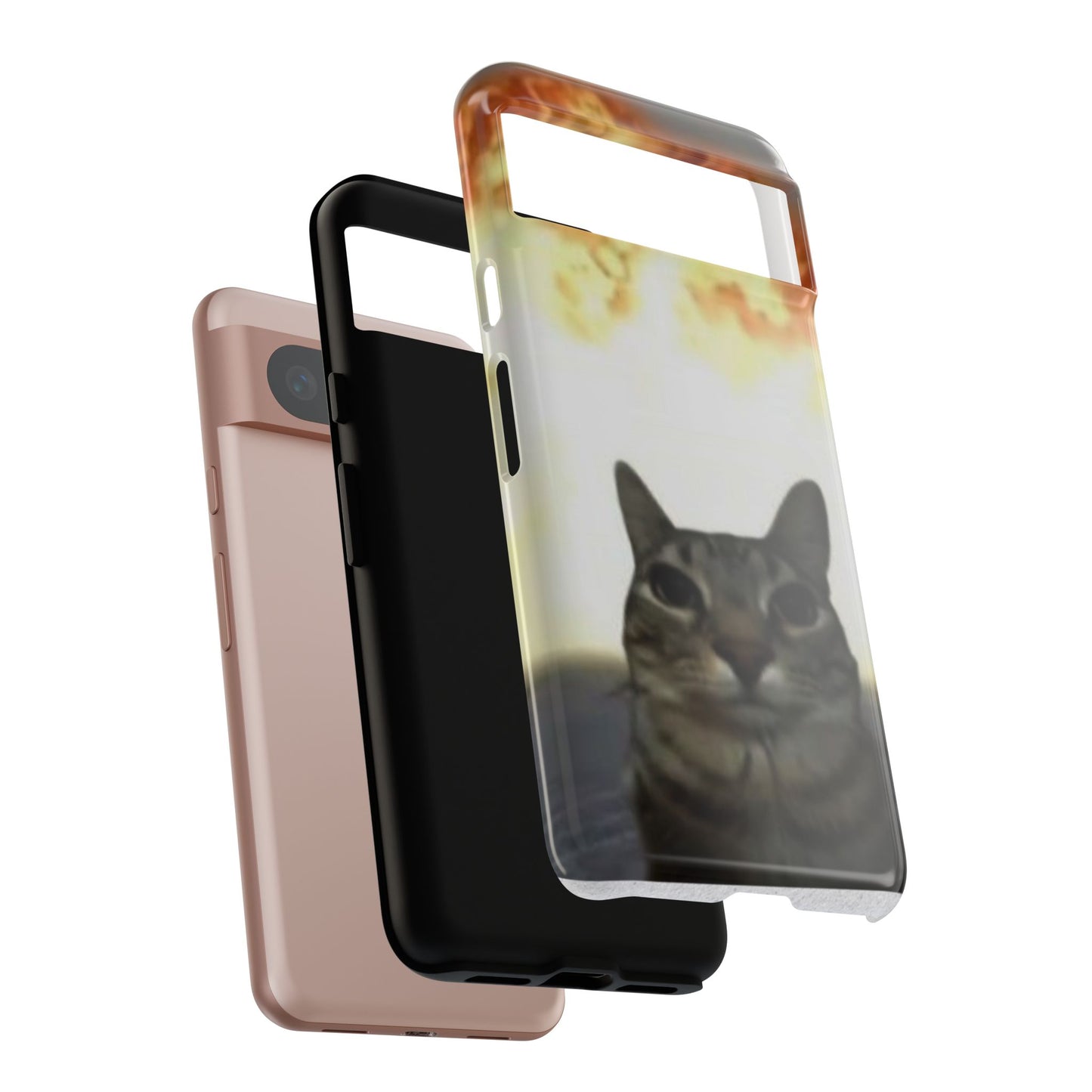 Cat-Themed Phone Case with Explosive Background, Tough Cases for Pet Lovers, Unique Gift for Cat Owners, Funny Animal Accessories, [...]