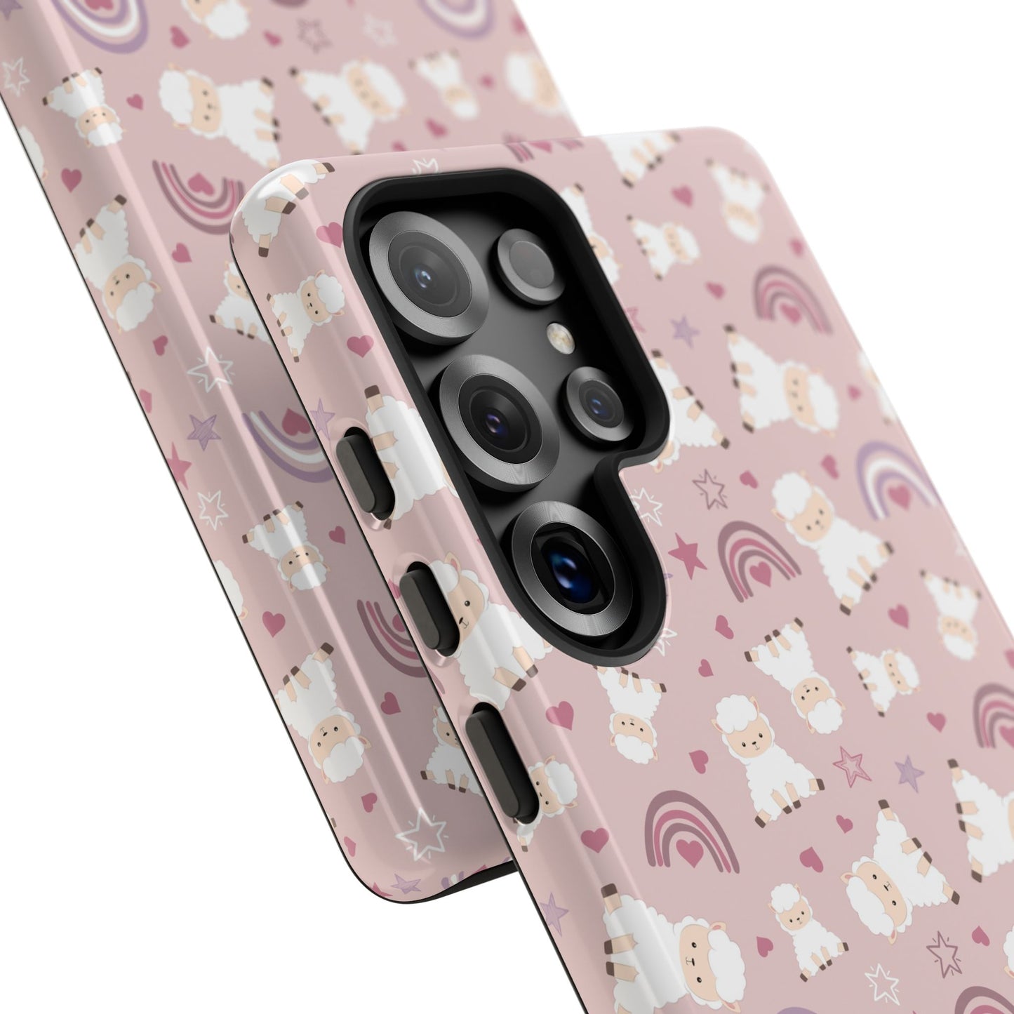 Cute Pastel Phone Case with Teddy Bears and Rainbows, Durable Phone Cover, Trendy Mobile Accessory, Gifts for Her, Birthday Must-Have