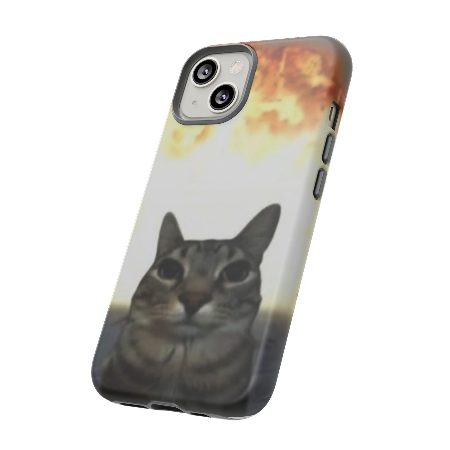 Cat-Themed Phone Case with Explosive Background, Tough Cases for Pet Lovers, Unique Gift for Cat Owners, Funny Animal Accessories, [...]