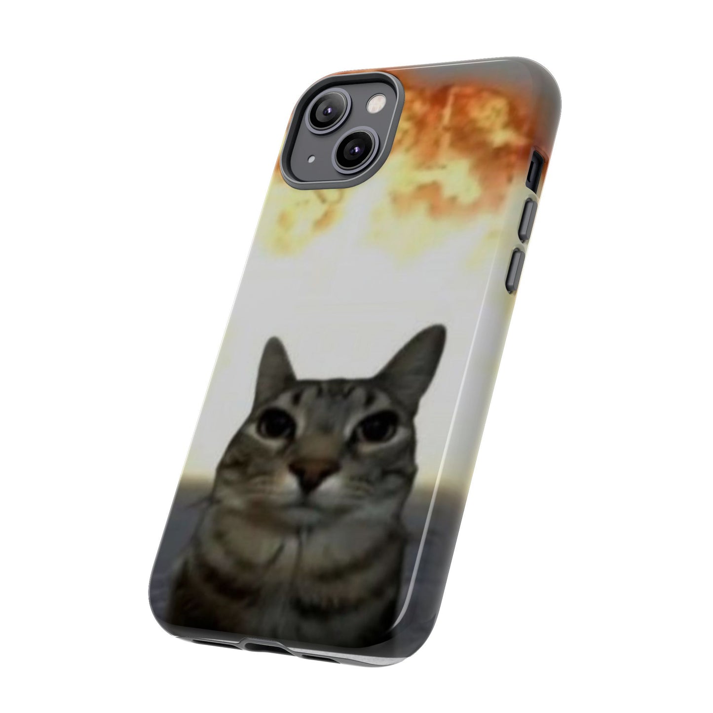 Cat-Themed Phone Case with Explosive Background, Tough Cases for Pet Lovers, Unique Gift for Cat Owners, Funny Animal Accessories, [...]