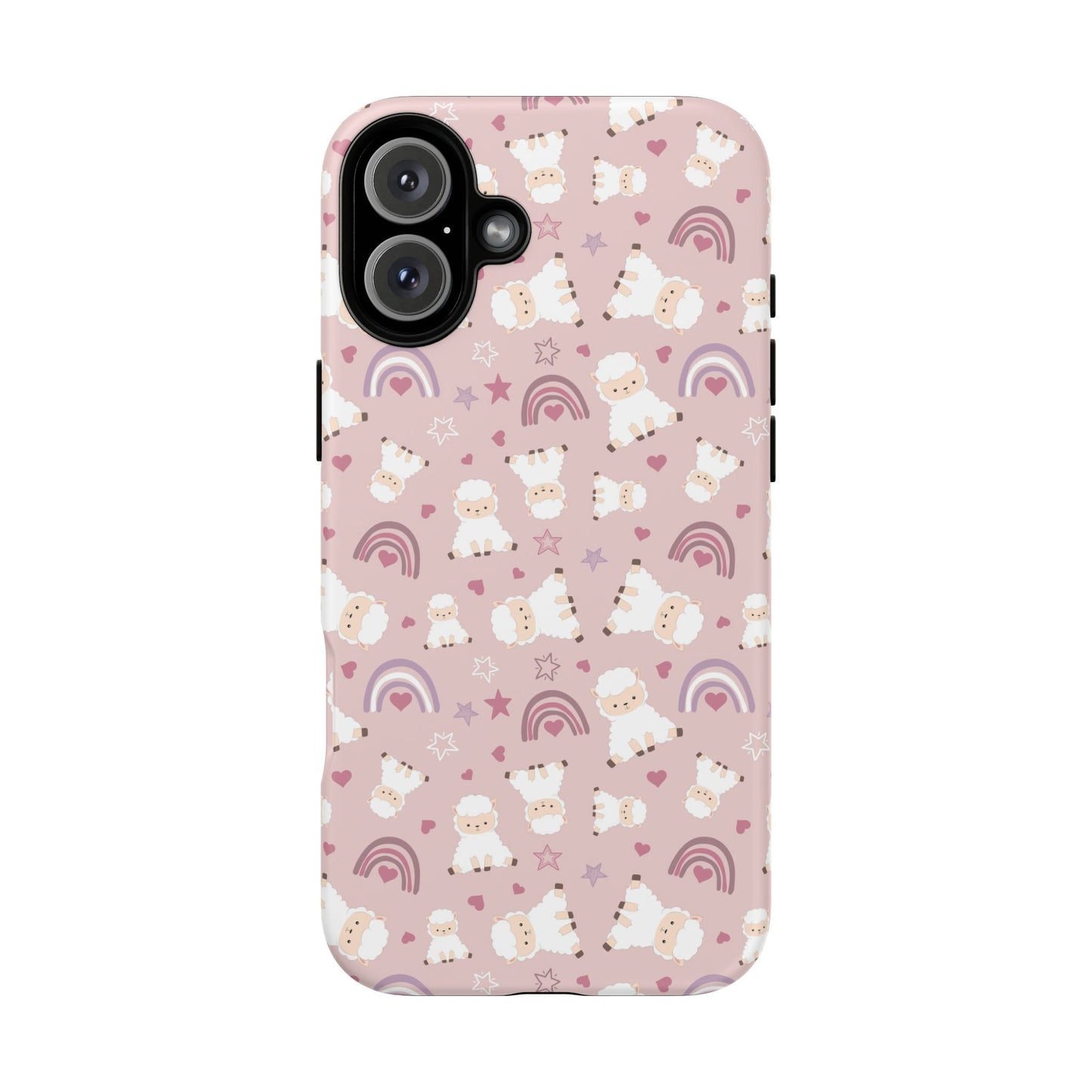 Cute Pastel Phone Case with Teddy Bears and Rainbows, Durable Phone Cover, Trendy Mobile Accessory, Gifts for Her, Birthday Must-Have