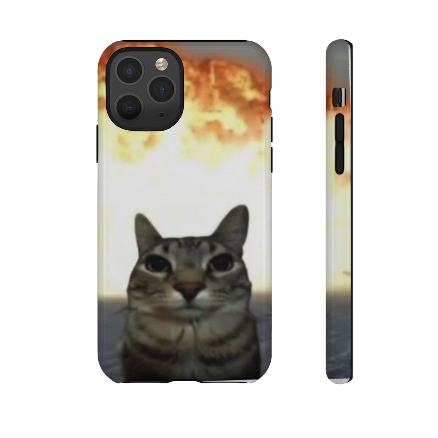 Cat-Themed Phone Case with Explosive Background, Tough Cases for Pet Lovers, Unique Gift for Cat Owners, Funny Animal Accessories, [...]