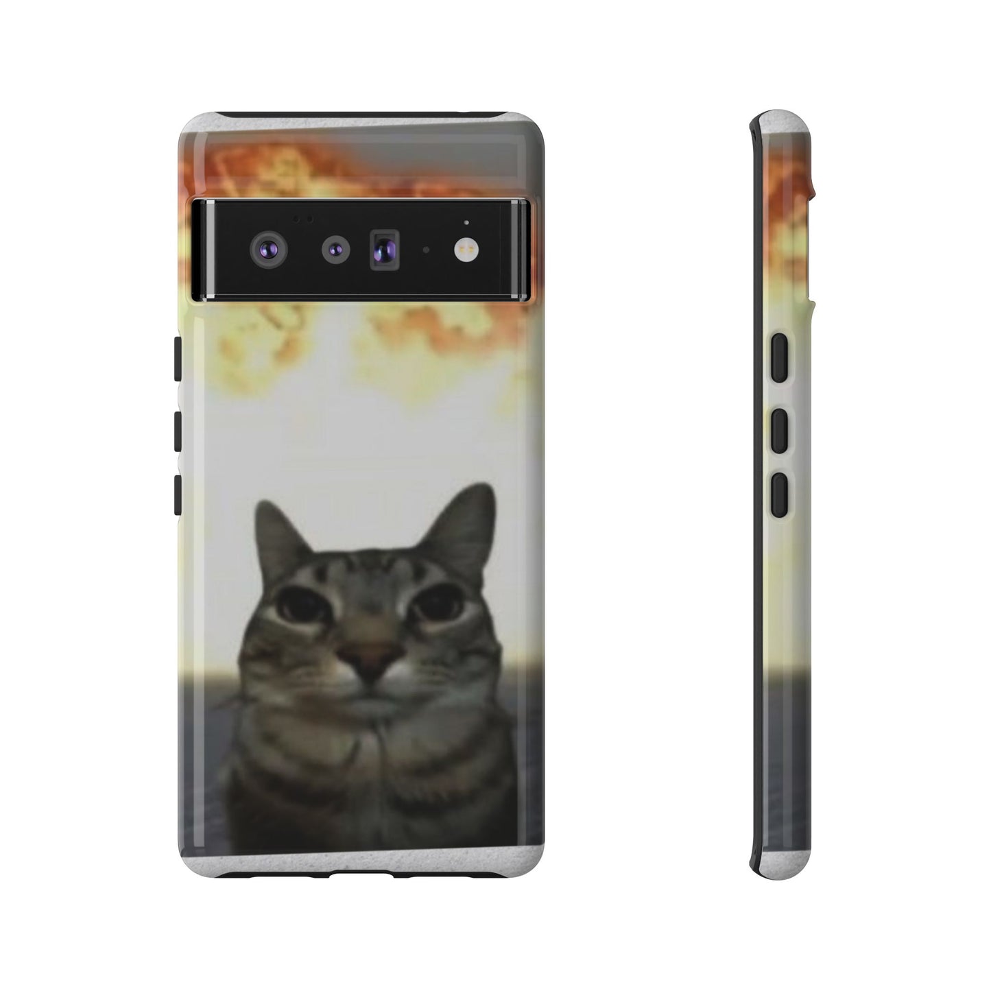Cat-Themed Phone Case with Explosive Background, Tough Cases for Pet Lovers, Unique Gift for Cat Owners, Funny Animal Accessories, [...]