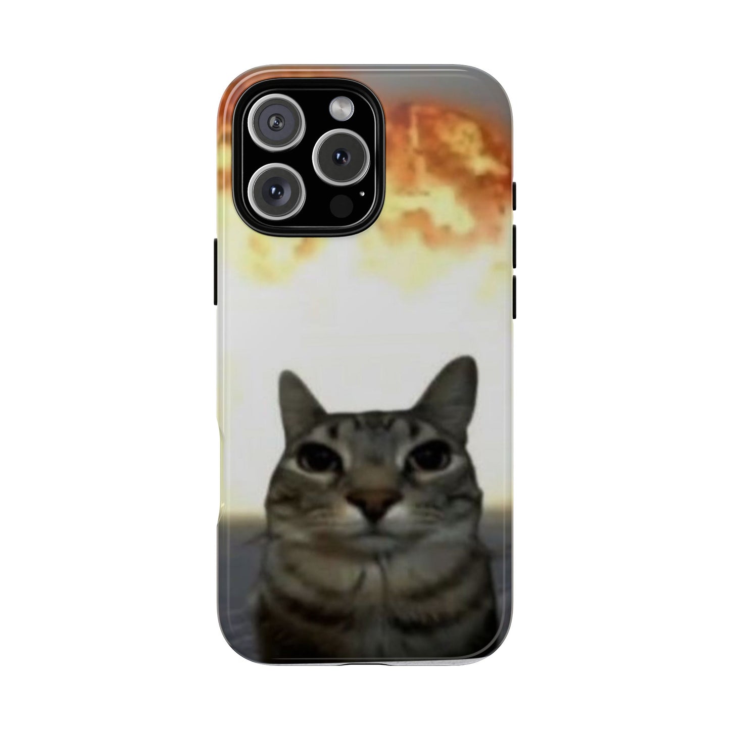 Cat-Themed Phone Case with Explosive Background, Tough Cases for Pet Lovers, Unique Gift for Cat Owners, Funny Animal Accessories, [...]