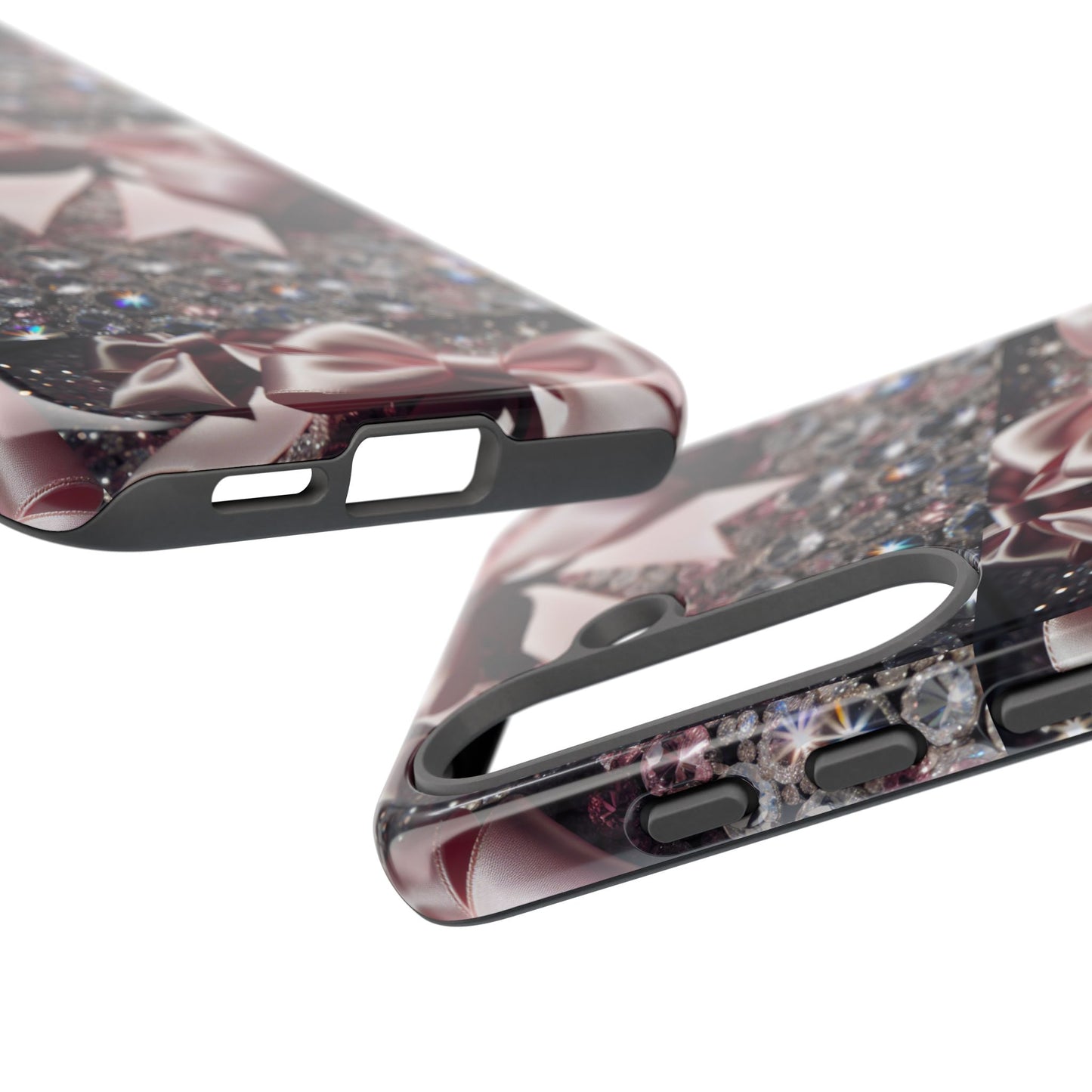 Sparkling Glam Phone Case, Tough Cases, Gift for Her, Stylish Cell Phone Accessories, Blinged Out Designs, Holiday Gifts