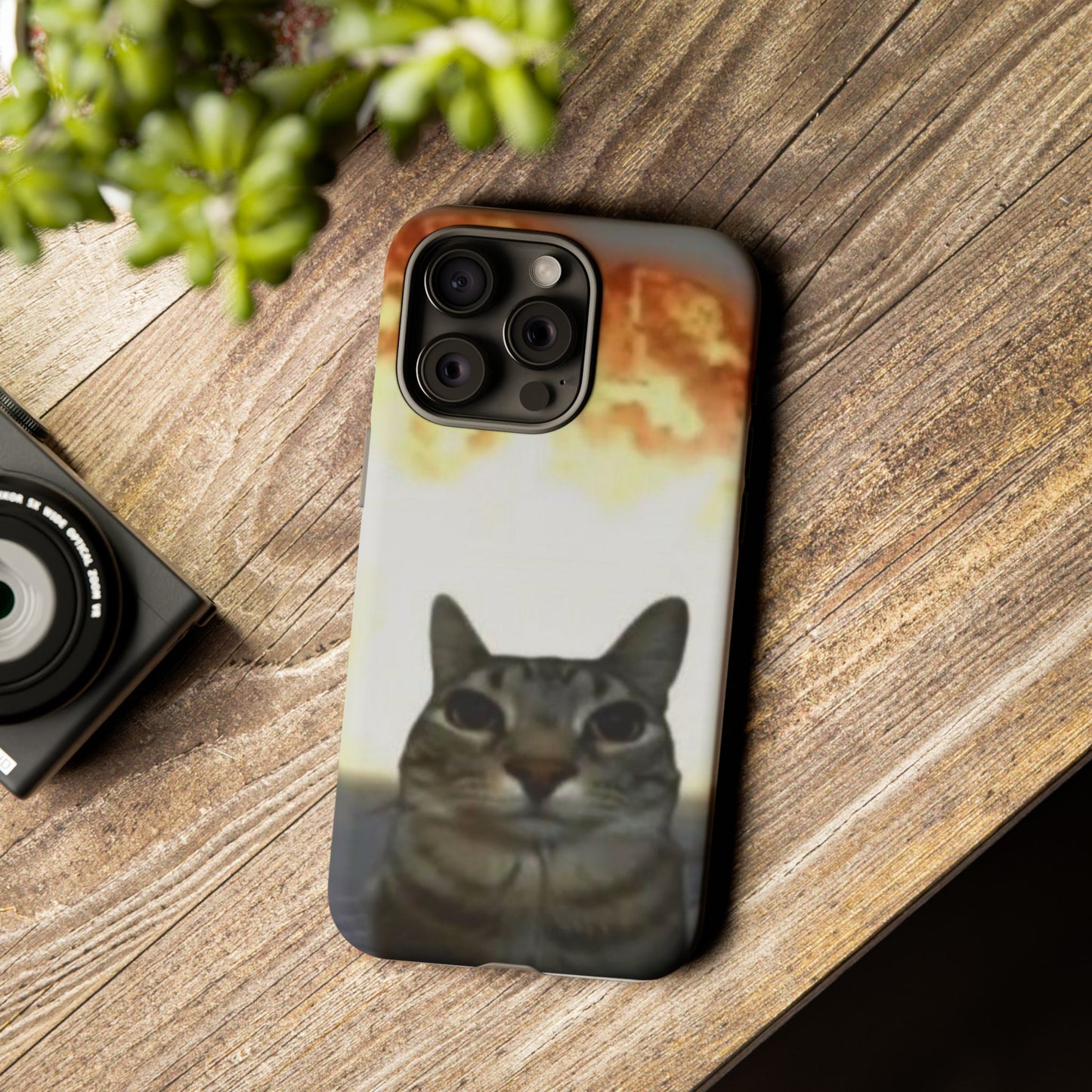 Cat-Themed Phone Case with Explosive Background, Tough Cases for Pet Lovers, Unique Gift for Cat Owners, Funny Animal Accessories, [...]