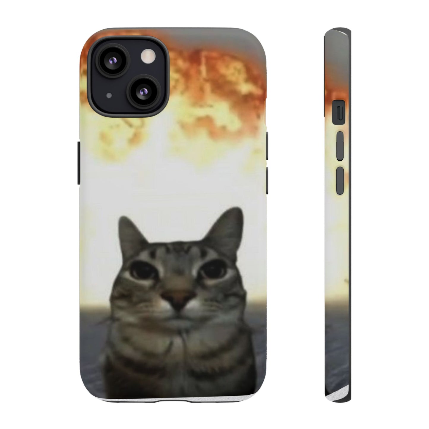 Cat-Themed Phone Case with Explosive Background, Tough Cases for Pet Lovers, Unique Gift for Cat Owners, Funny Animal Accessories, [...]