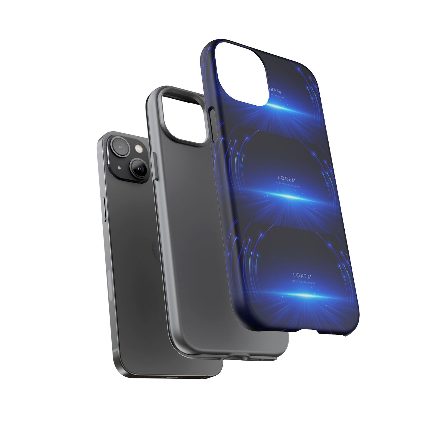 Tough Cases: Blue Lightwave Phone Case, Stylish Mobile Cover, Durable Protective Case, Gift for Tech Lovers, Trendy Gadget Accessory