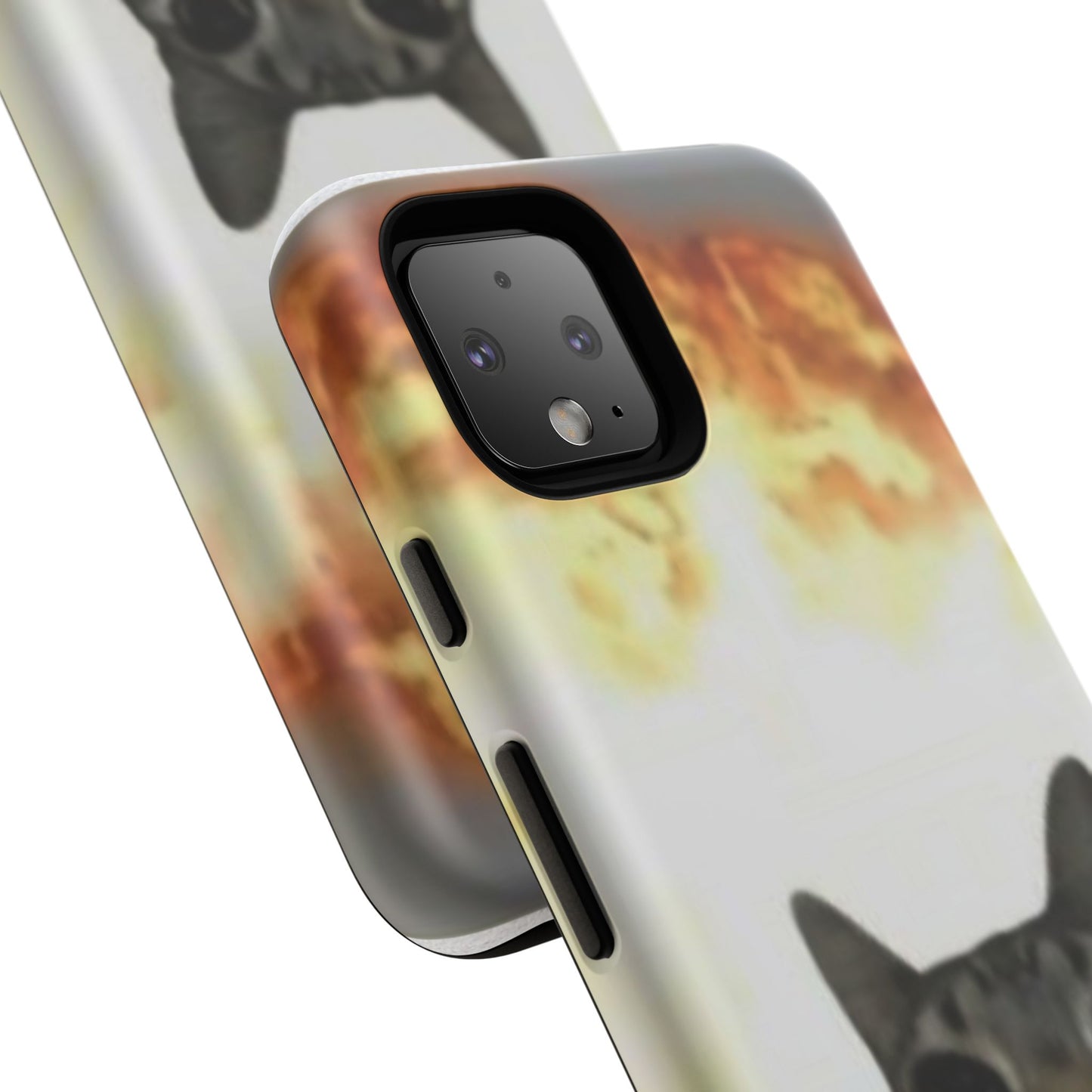 Cat-Themed Phone Case with Explosive Background, Tough Cases for Pet Lovers, Unique Gift for Cat Owners, Funny Animal Accessories, [...]