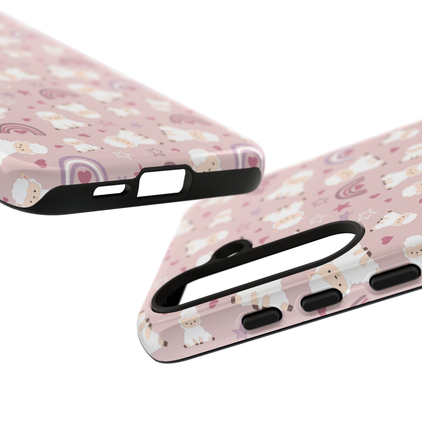 Cute Pastel Phone Case with Teddy Bears and Rainbows, Durable Phone Cover, Trendy Mobile Accessory, Gifts for Her, Birthday Must-Have