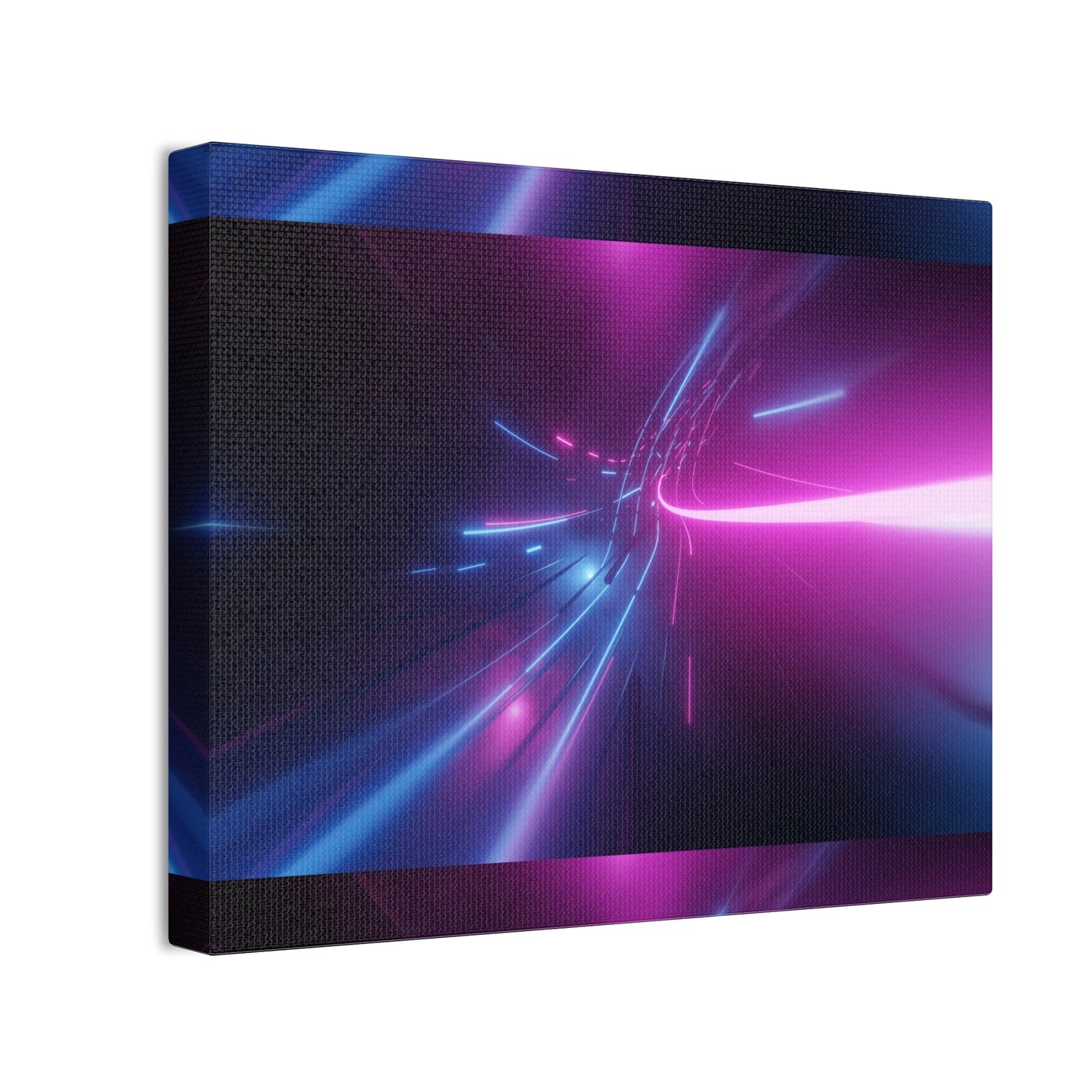 Vibrant Abstract Canvas Wall Art, Modern Home Decor, Neon Light Decor, Gift for Tech Lovers, Office Wall Accent
