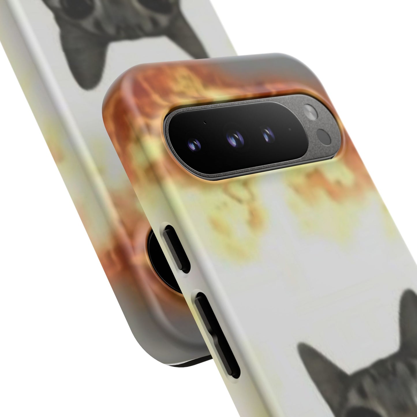 Cat-Themed Phone Case with Explosive Background, Tough Cases for Pet Lovers, Unique Gift for Cat Owners, Funny Animal Accessories, [...]