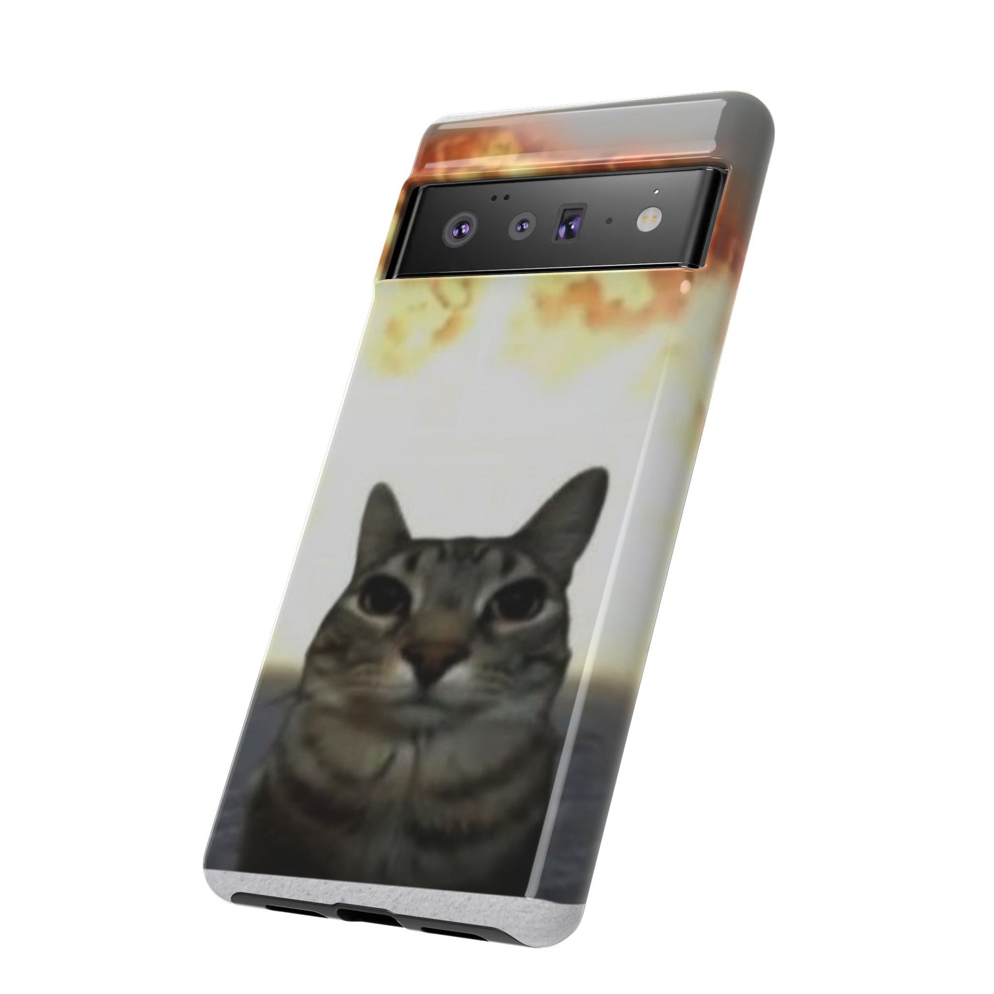 Cat-Themed Phone Case with Explosive Background, Tough Cases for Pet Lovers, Unique Gift for Cat Owners, Funny Animal Accessories, [...]