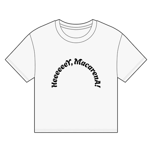 Heeeeeer, Macarena! Women's Organic Boxy T-shirt, Funny Top, Casual Wear, Gift for Dancers, Vintage Inspired Tee
