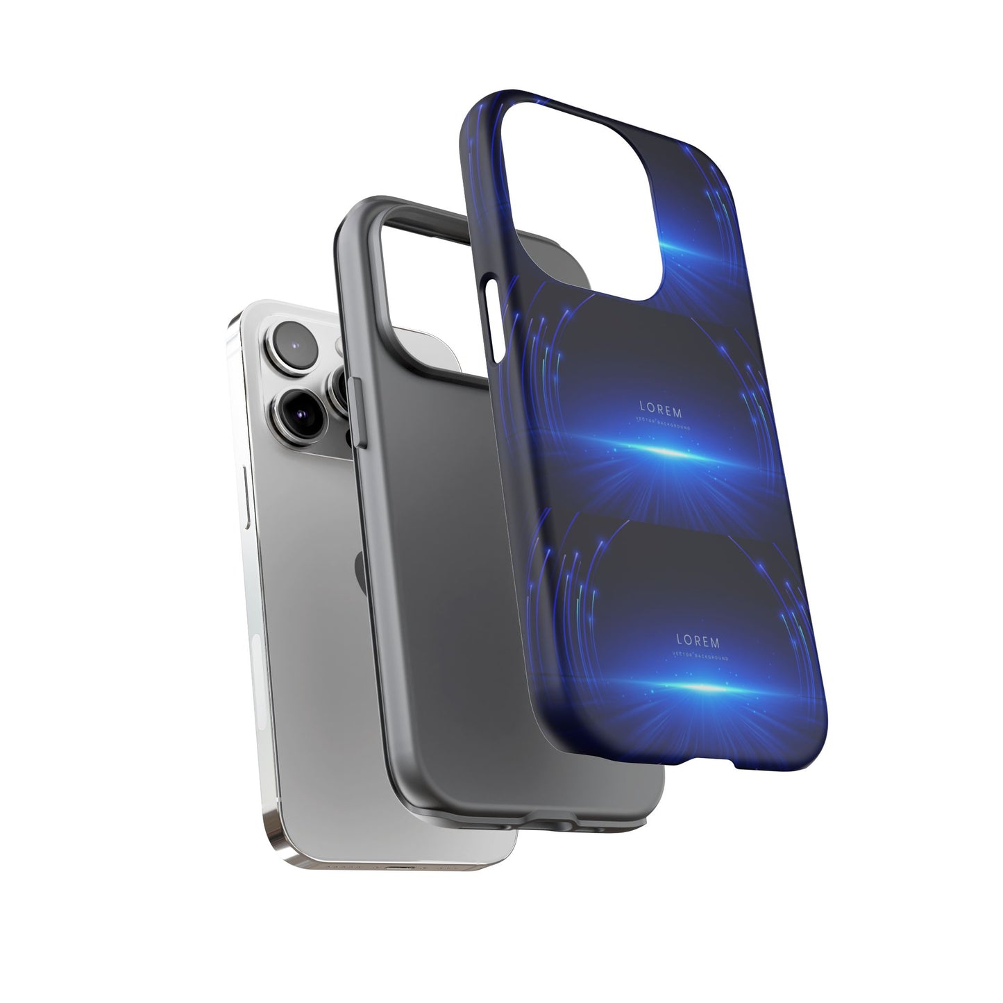 Tough Cases: Blue Lightwave Phone Case, Stylish Mobile Cover, Durable Protective Case, Gift for Tech Lovers, Trendy Gadget Accessory