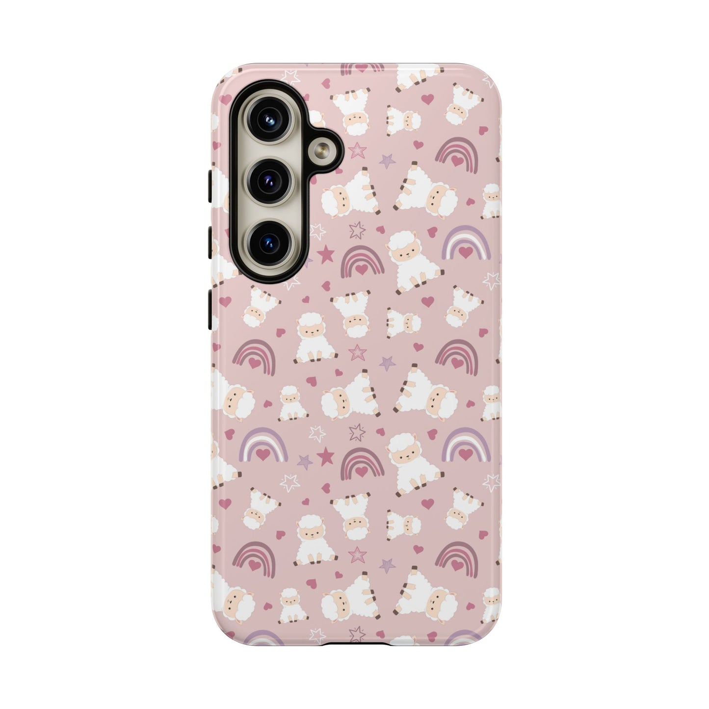 Cute Pastel Phone Case with Teddy Bears and Rainbows, Durable Phone Cover, Trendy Mobile Accessory, Gifts for Her, Birthday Must-Have