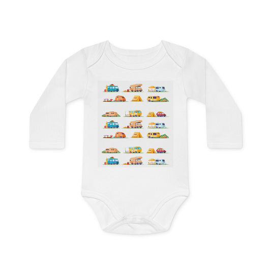 Whimsical Organic Baby Bodysuit, Cute Bodysuit for Newborns, Baby Shower Gift, Eco-Friendly Infant Clothing, Colorful Baby Outfit