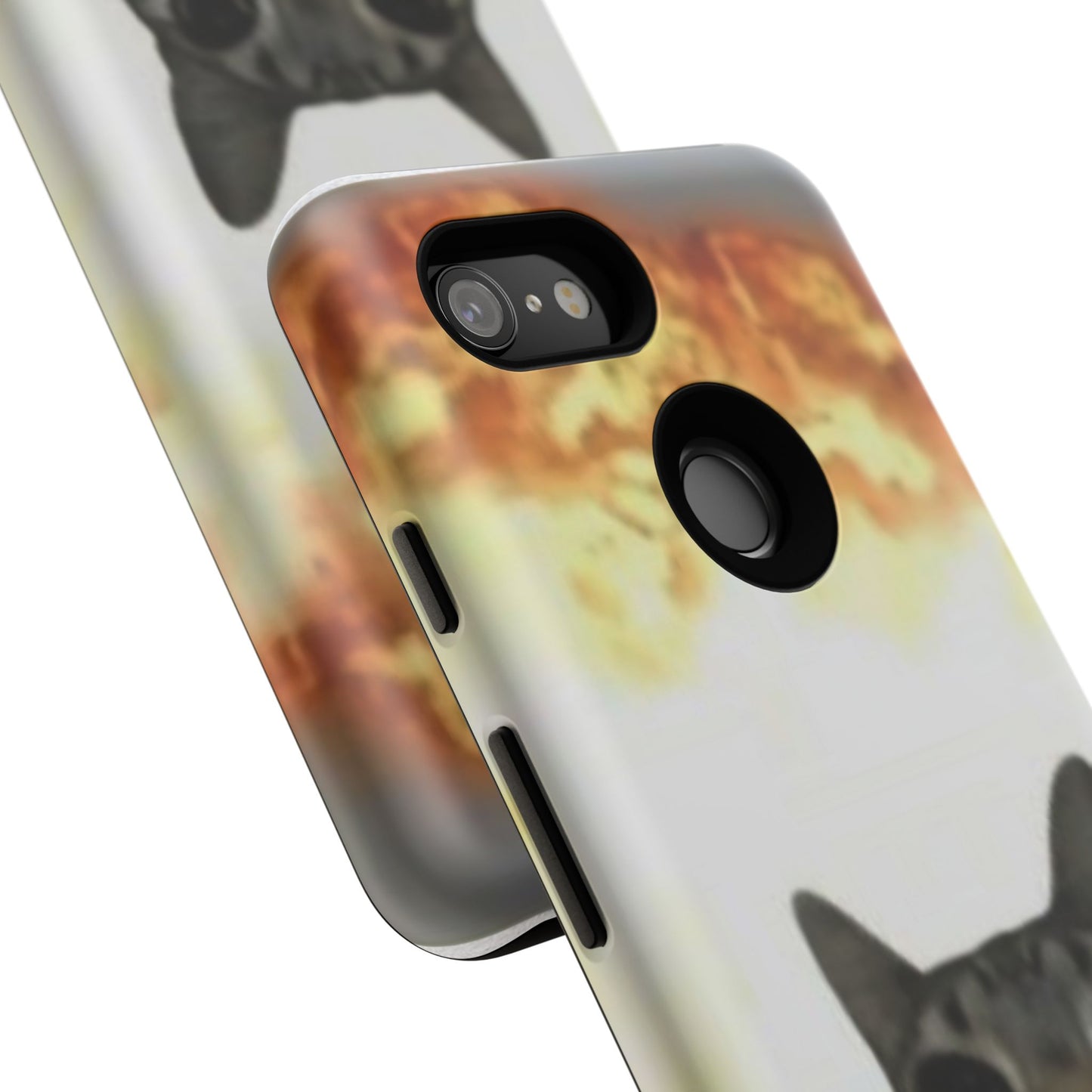 Cat-Themed Phone Case with Explosive Background, Tough Cases for Pet Lovers, Unique Gift for Cat Owners, Funny Animal Accessories, [...]