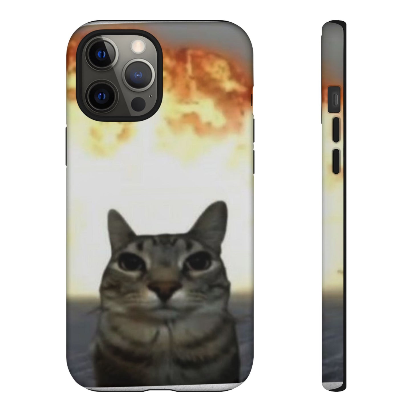 Cat-Themed Phone Case with Explosive Background, Tough Cases for Pet Lovers, Unique Gift for Cat Owners, Funny Animal Accessories, [...]