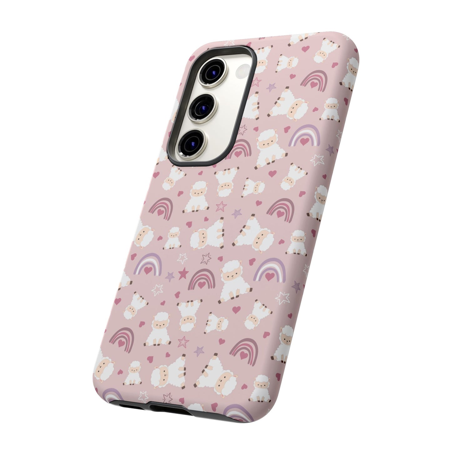 Cute Pastel Phone Case with Teddy Bears and Rainbows, Durable Phone Cover, Trendy Mobile Accessory, Gifts for Her, Birthday Must-Have