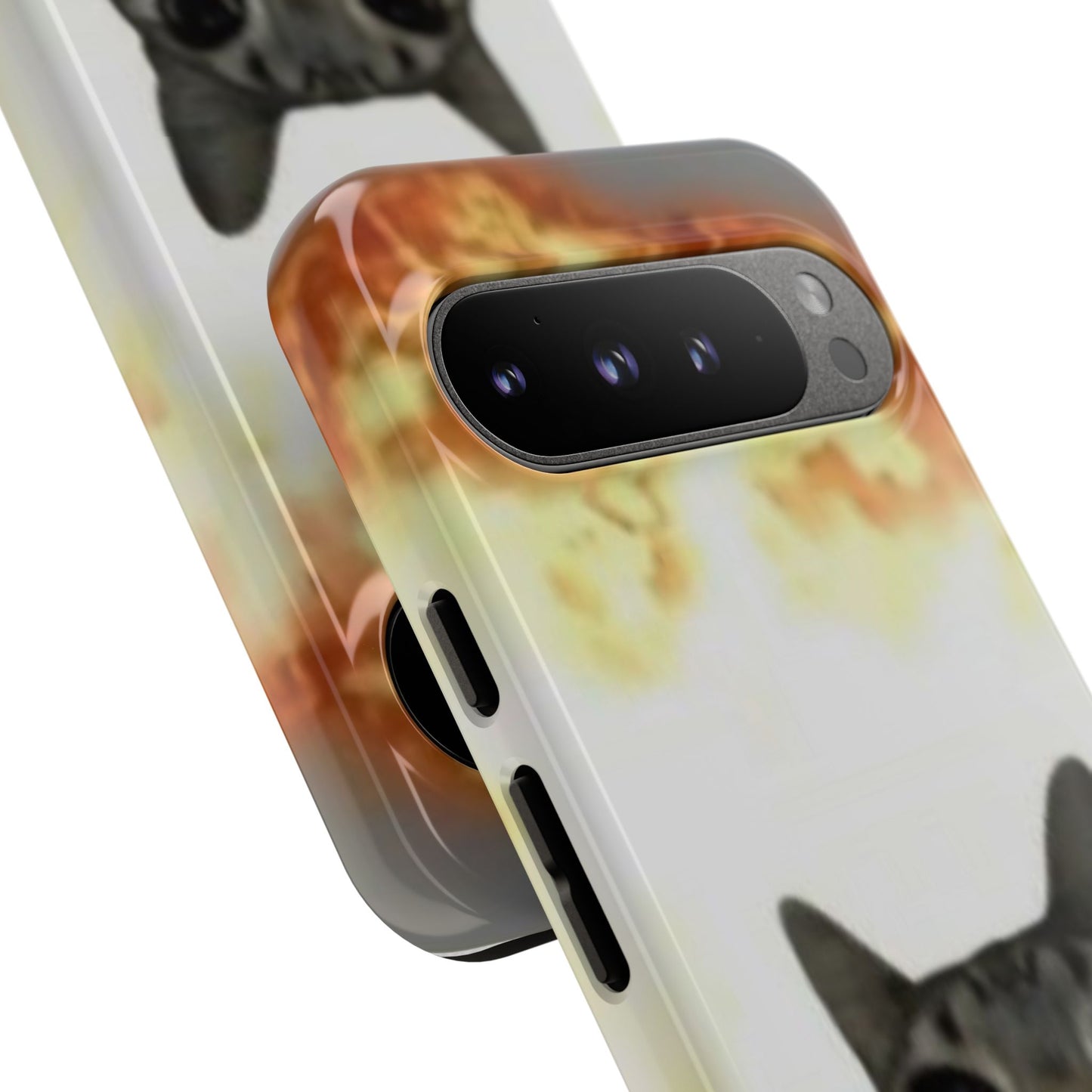 Cat-Themed Phone Case with Explosive Background, Tough Cases for Pet Lovers, Unique Gift for Cat Owners, Funny Animal Accessories, [...]