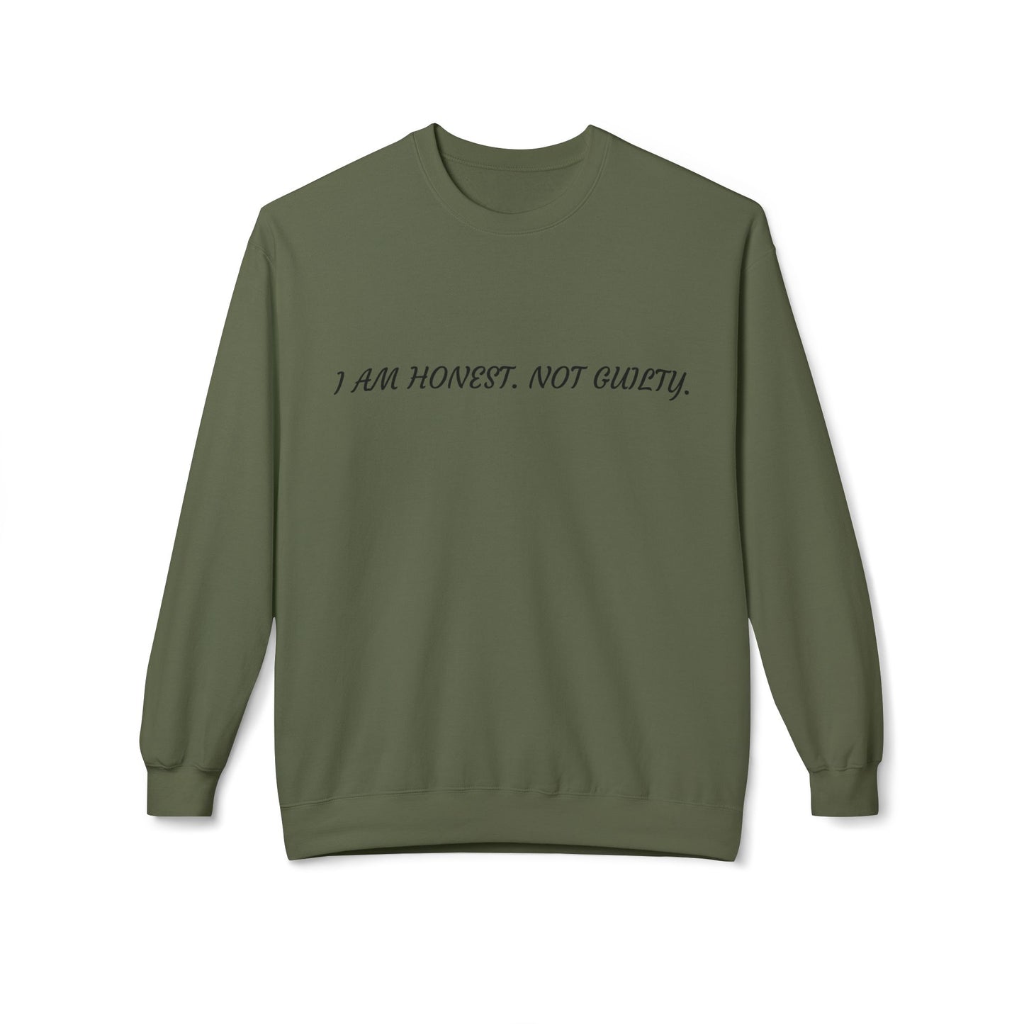 Honest Message Fleece Crewneck Sweatshirt | Unisex Casual Wear, Perfect Gift for Friends, Layering Piece, Everyday Comfort