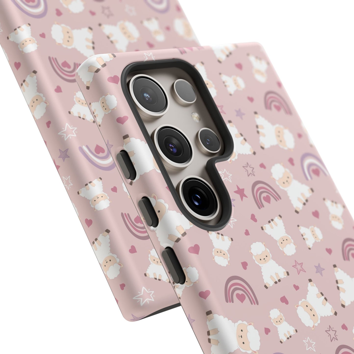 Cute Pastel Phone Case with Teddy Bears and Rainbows, Durable Phone Cover, Trendy Mobile Accessory, Gifts for Her, Birthday Must-Have