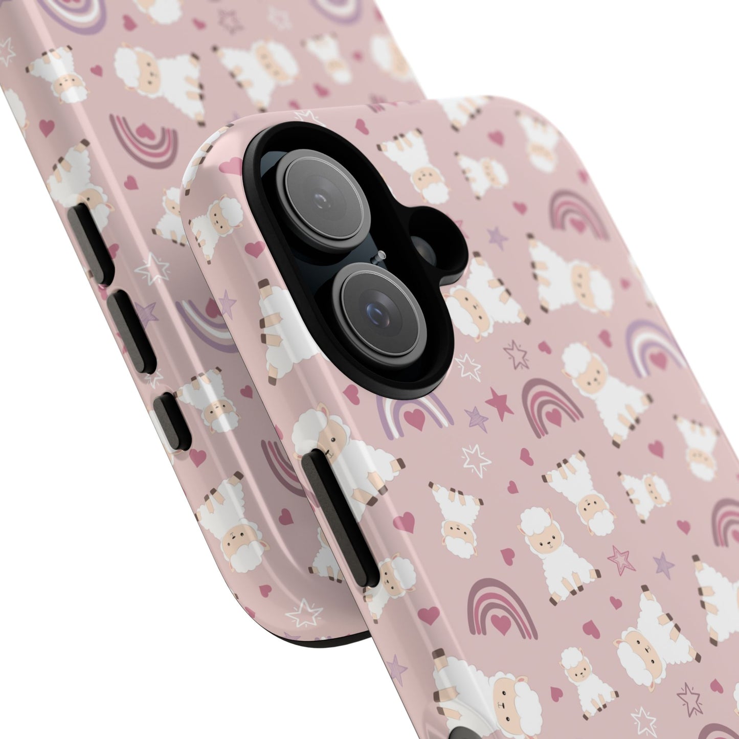 Cute Pastel Phone Case with Teddy Bears and Rainbows, Durable Phone Cover, Trendy Mobile Accessory, Gifts for Her, Birthday Must-Have