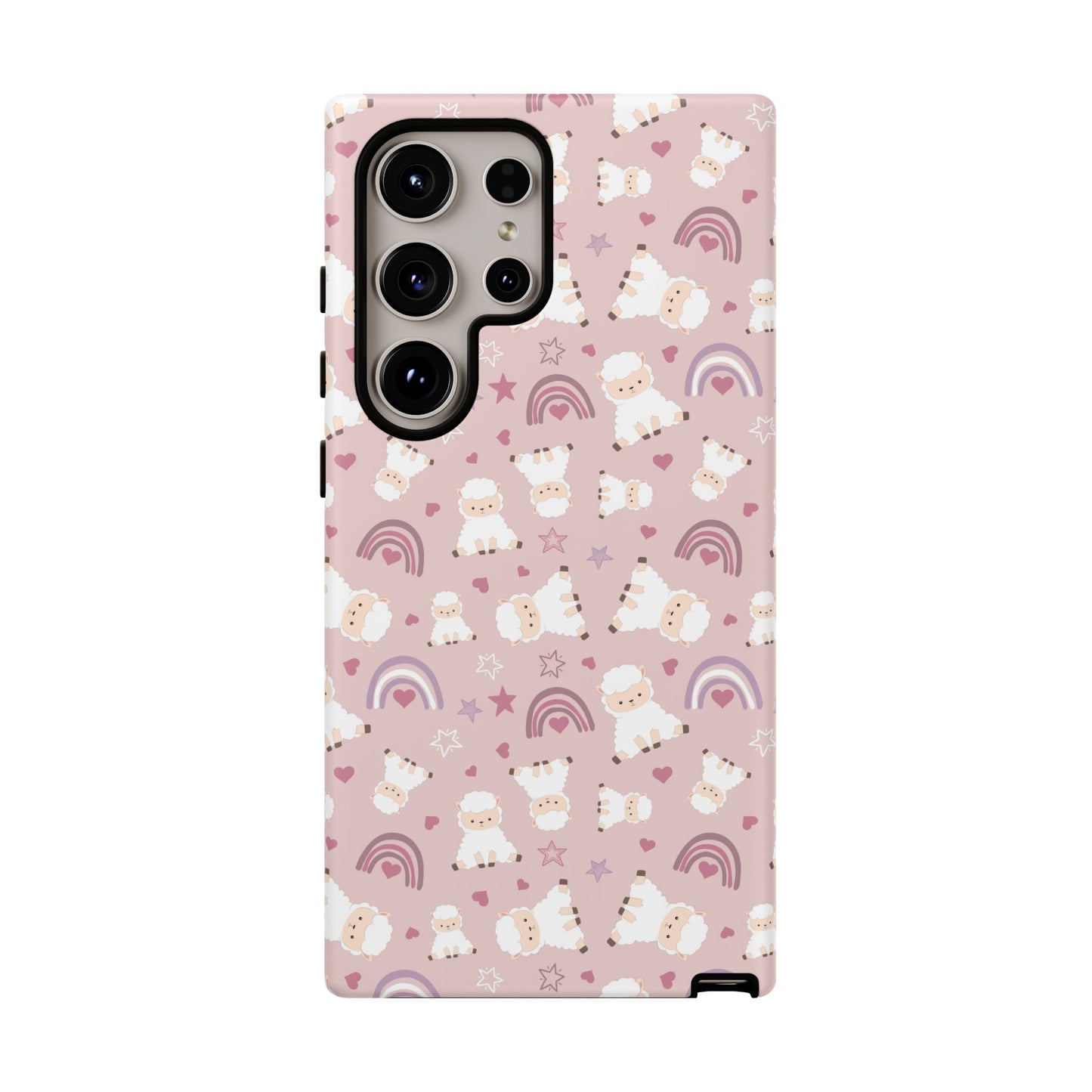 Cute Pastel Phone Case with Teddy Bears and Rainbows, Durable Phone Cover, Trendy Mobile Accessory, Gifts for Her, Birthday Must-Have