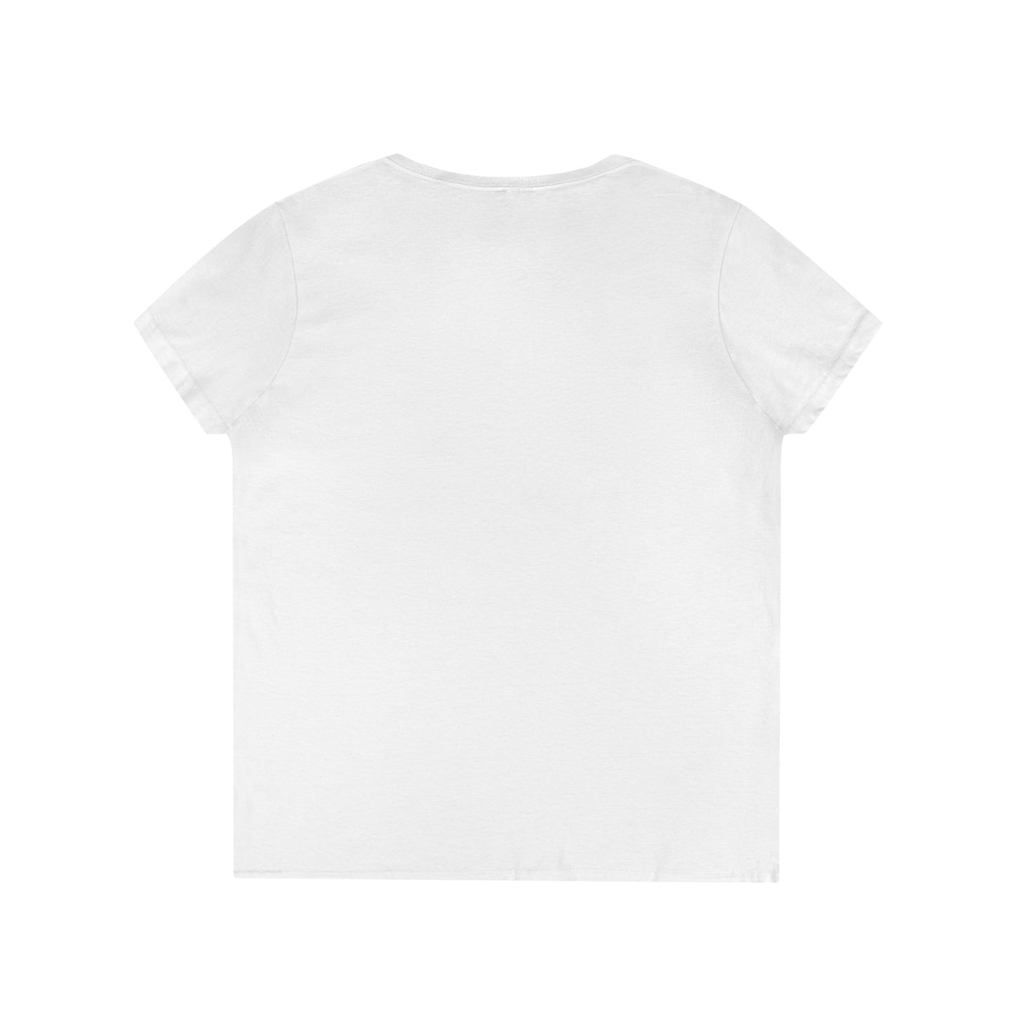 Ladies' V-Neck T-Shirt with 'What?' Design - Casual Style for Everyday Fun, Great for Gifts, Relaxing Wear, Birthday, Humor