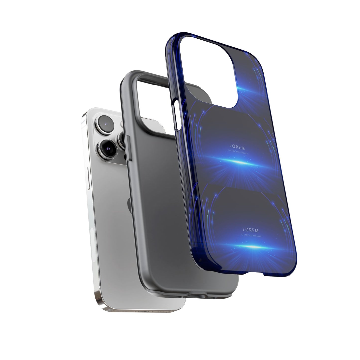 Tough Cases: Blue Lightwave Phone Case, Stylish Mobile Cover, Durable Protective Case, Gift for Tech Lovers, Trendy Gadget Accessory