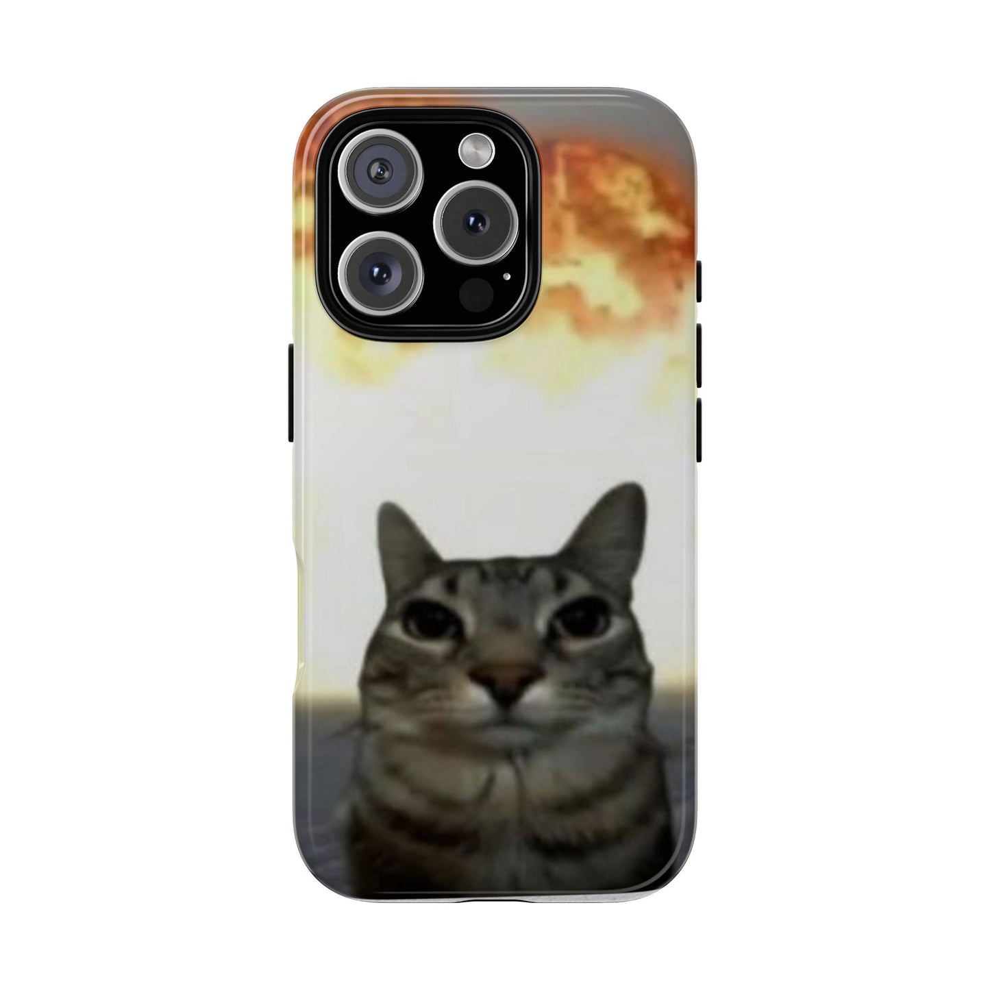 Cat-Themed Phone Case with Explosive Background, Tough Cases for Pet Lovers, Unique Gift for Cat Owners, Funny Animal Accessories, [...]