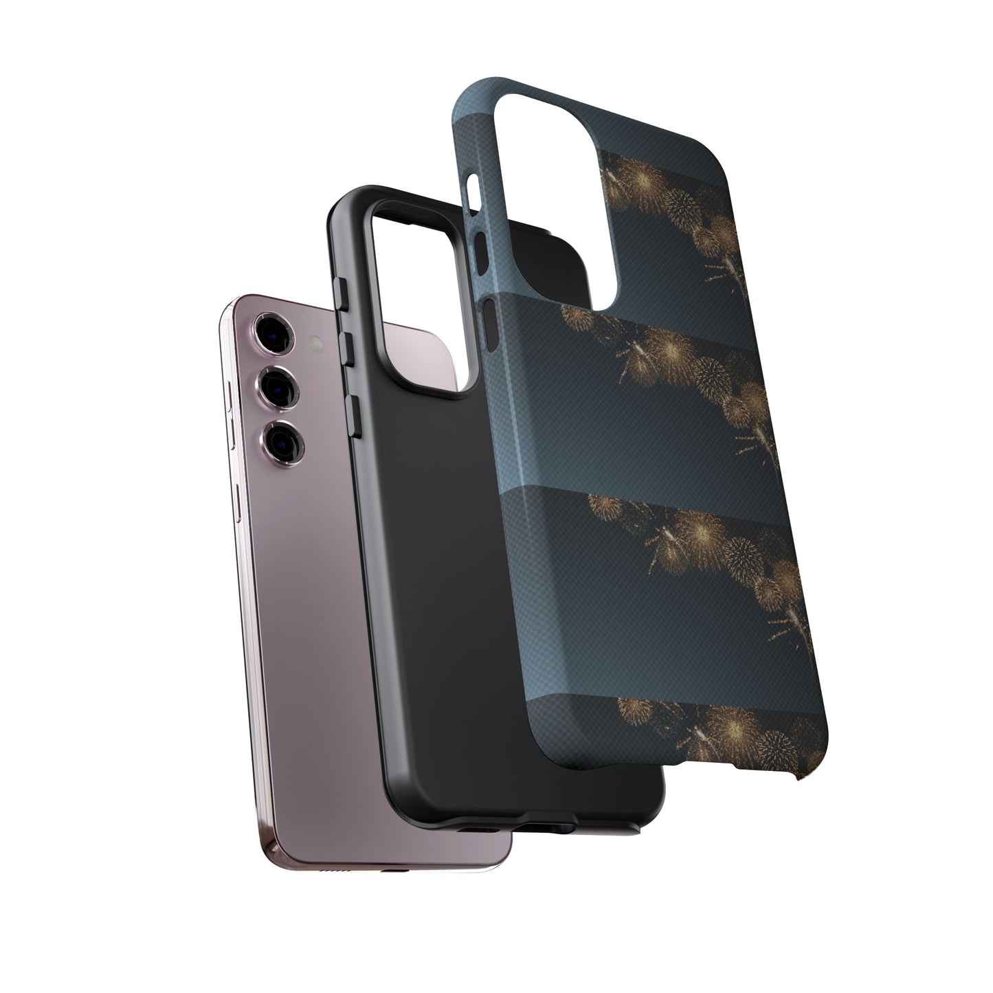 Elegant Fireworks Phone Case, Tough Phone Cover, Holiday Gift, Customizable Case, Premium Protection, Unique Design