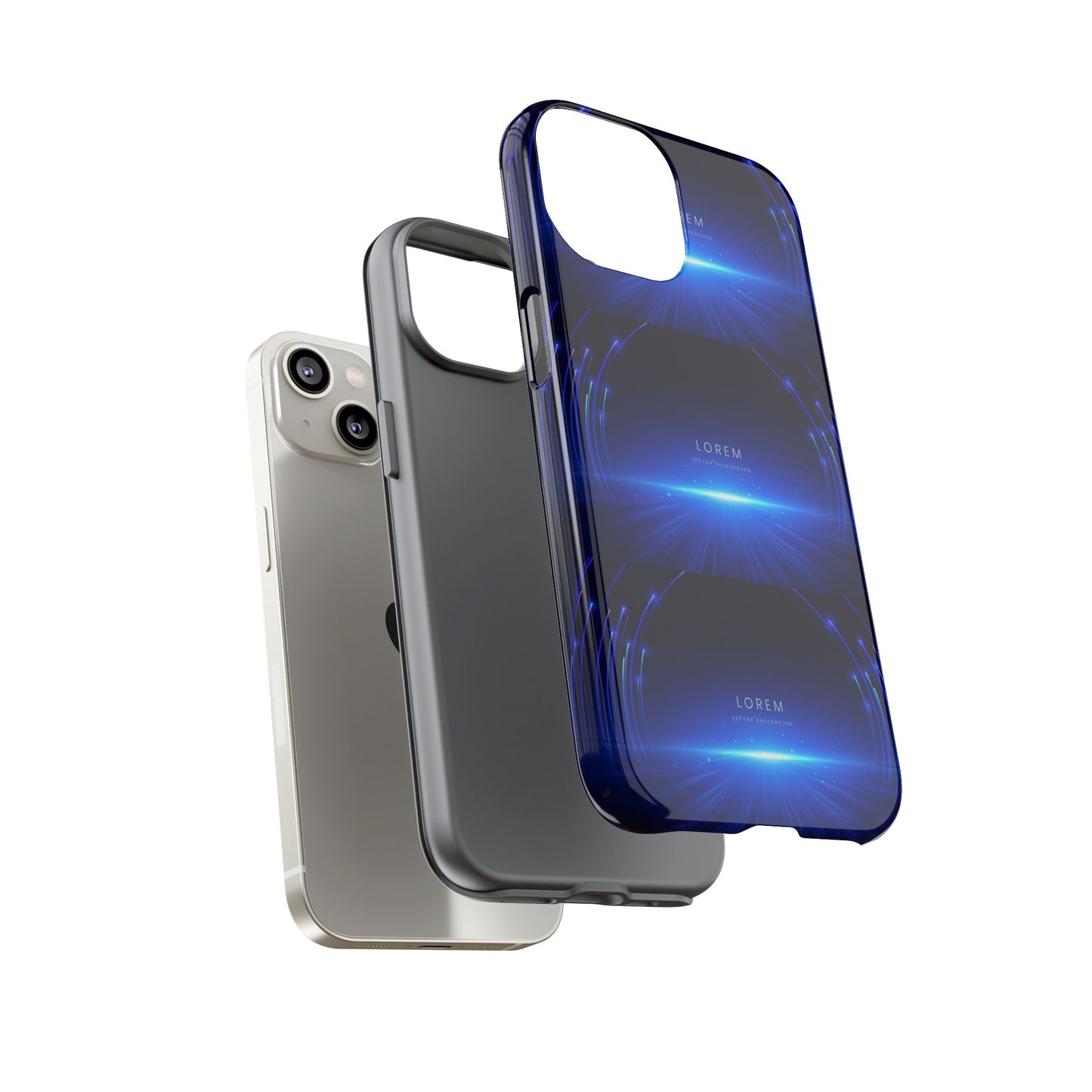 Tough Cases: Blue Lightwave Phone Case, Stylish Mobile Cover, Durable Protective Case, Gift for Tech Lovers, Trendy Gadget Accessory